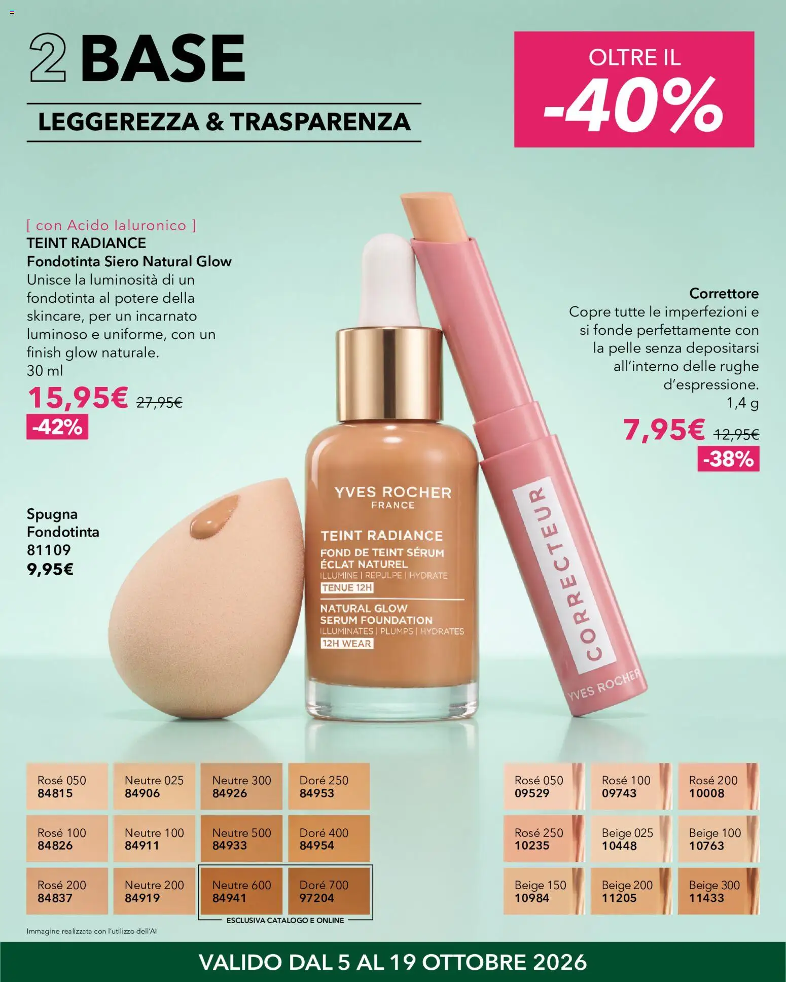 Volantino Yves Rocher del 05/10/2026 | Pagina: 3 | Prodotti: Spugna, Fondotinta, Correttore