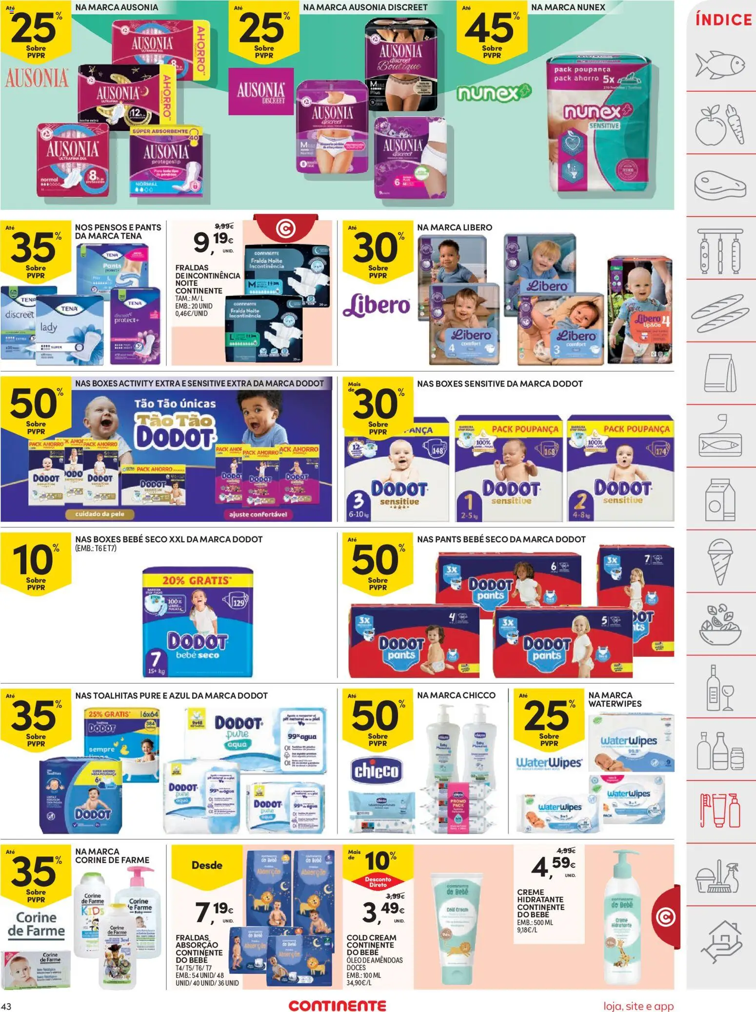 Continente folheto │ válido de 26.05.2026 | Página: 43 | Produtos: Amêndoas, Fraldas, Doces, Creme