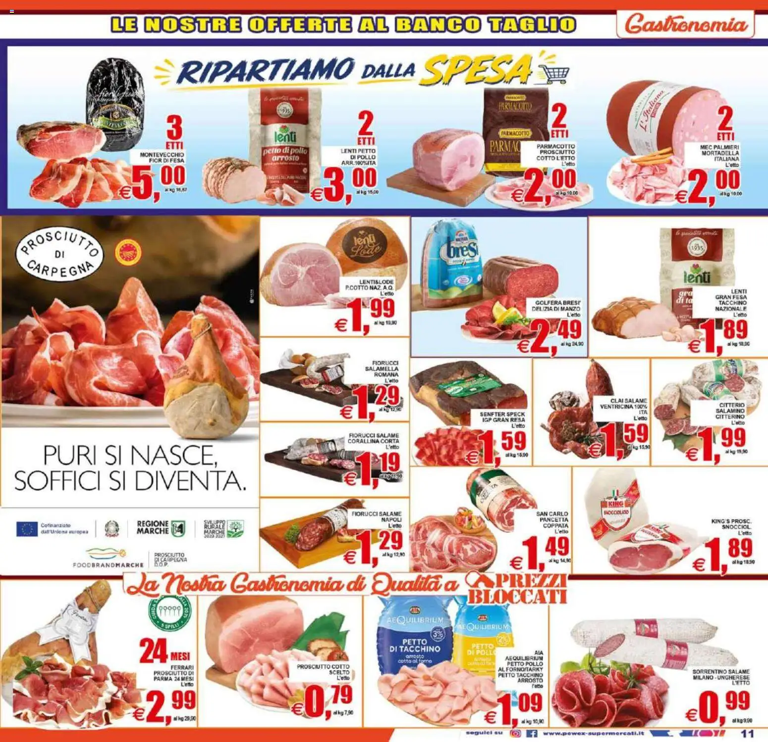 Volantino Pewex del 21/08/2026 | Pagina: 11 | Prodotti: Speck, Petto di Pollo, Manzo, Pollo arrosto