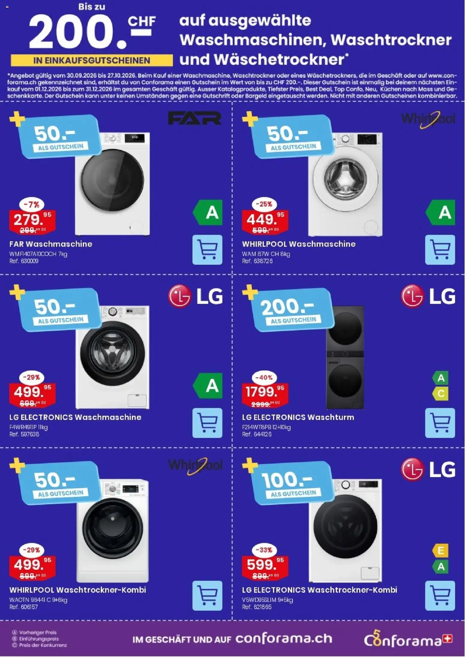 Conforama aktionen E-catalog – gültig ab 07.10.2026 | Seite: 7 | Produkte: Waschtrockner, Top, Waschmaschine, LG
