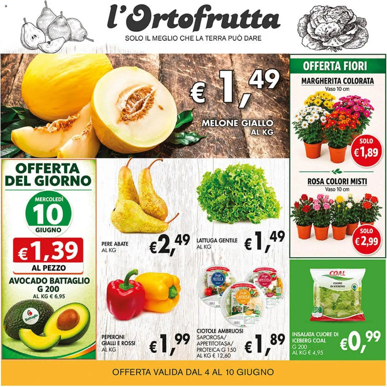 Volantino Coal del 04.06.2026 | Pagina: 2 | Prodotti: Peperoni, Insalata, Avocado, Terra