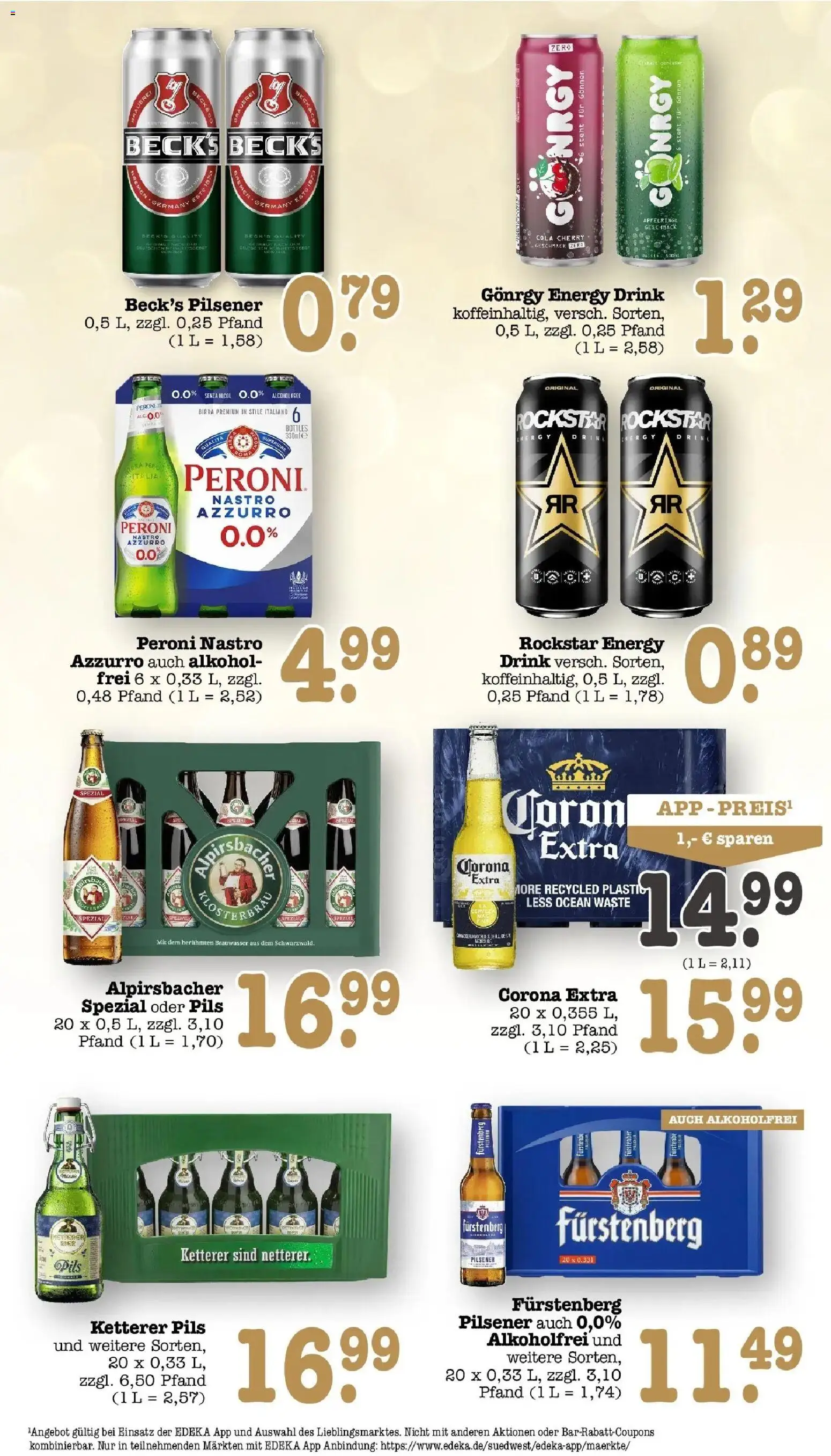 E center Prospekt Kuppenheim-Oberndorf (ab 14.09.2026) zum Blättern | Seite: 54 | Produkte: Rockstar energy, Cola, Energy, Alkohol