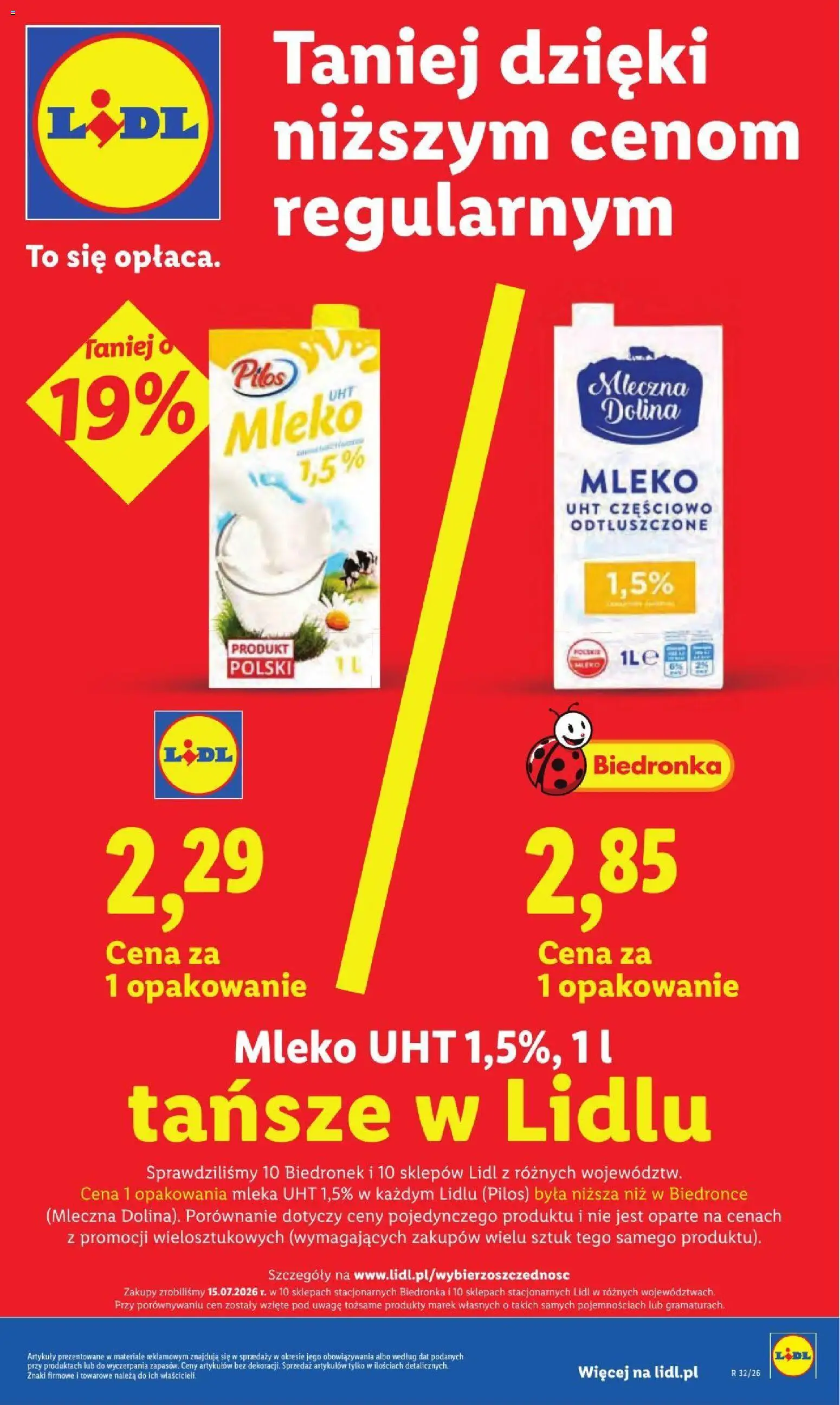 Lidl gazetka od 03.08.2026 | Strona: 5 | Produkty: Mleko mleczna dolina, Mleka, Mleko, Mleko UHT