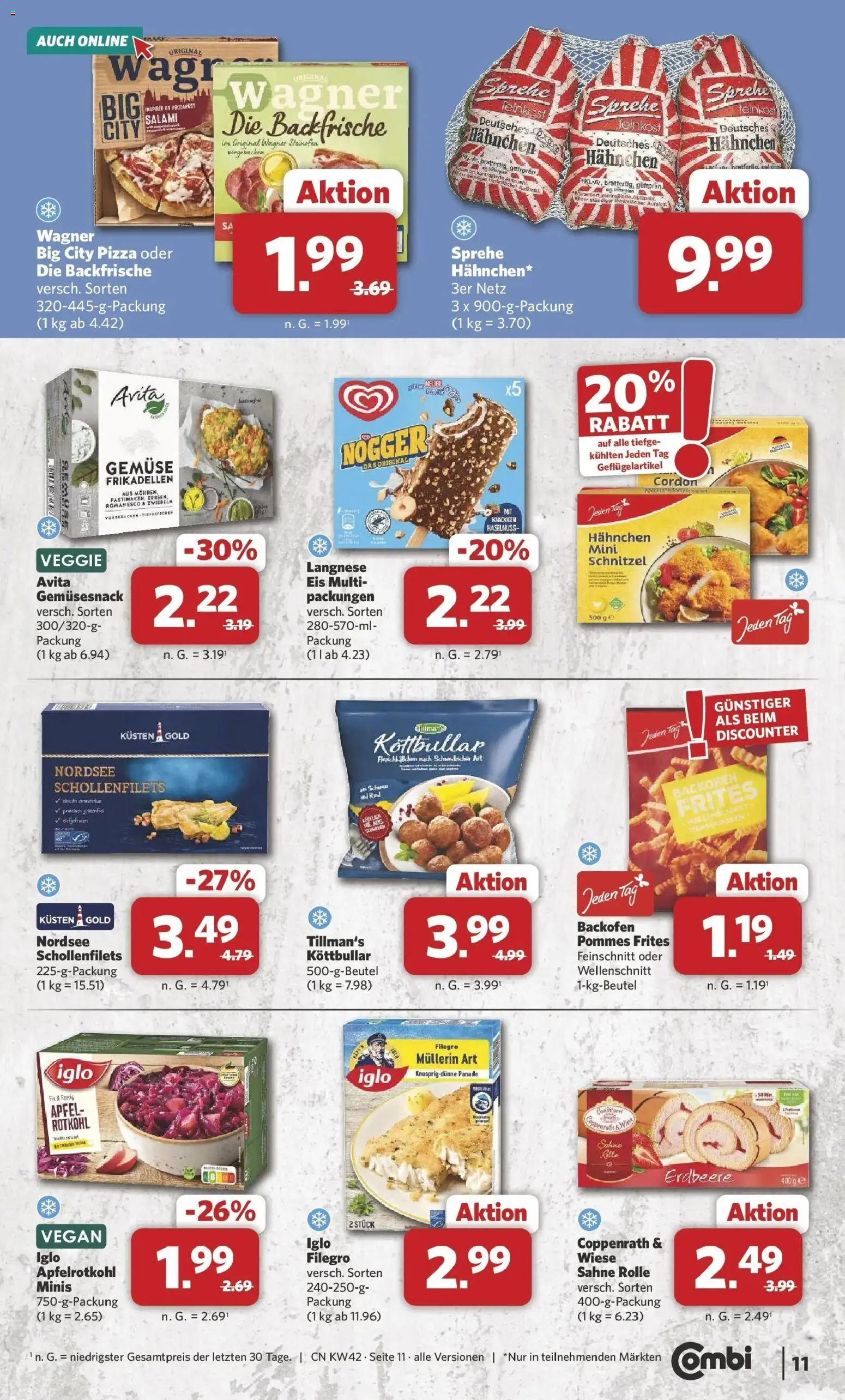 Combi Prospekt Twistringen (ab 12.10.2026) zum Blättern | Seite: 11 | Produkte: Rotkohl, Pommes, Gemüse, Backofen