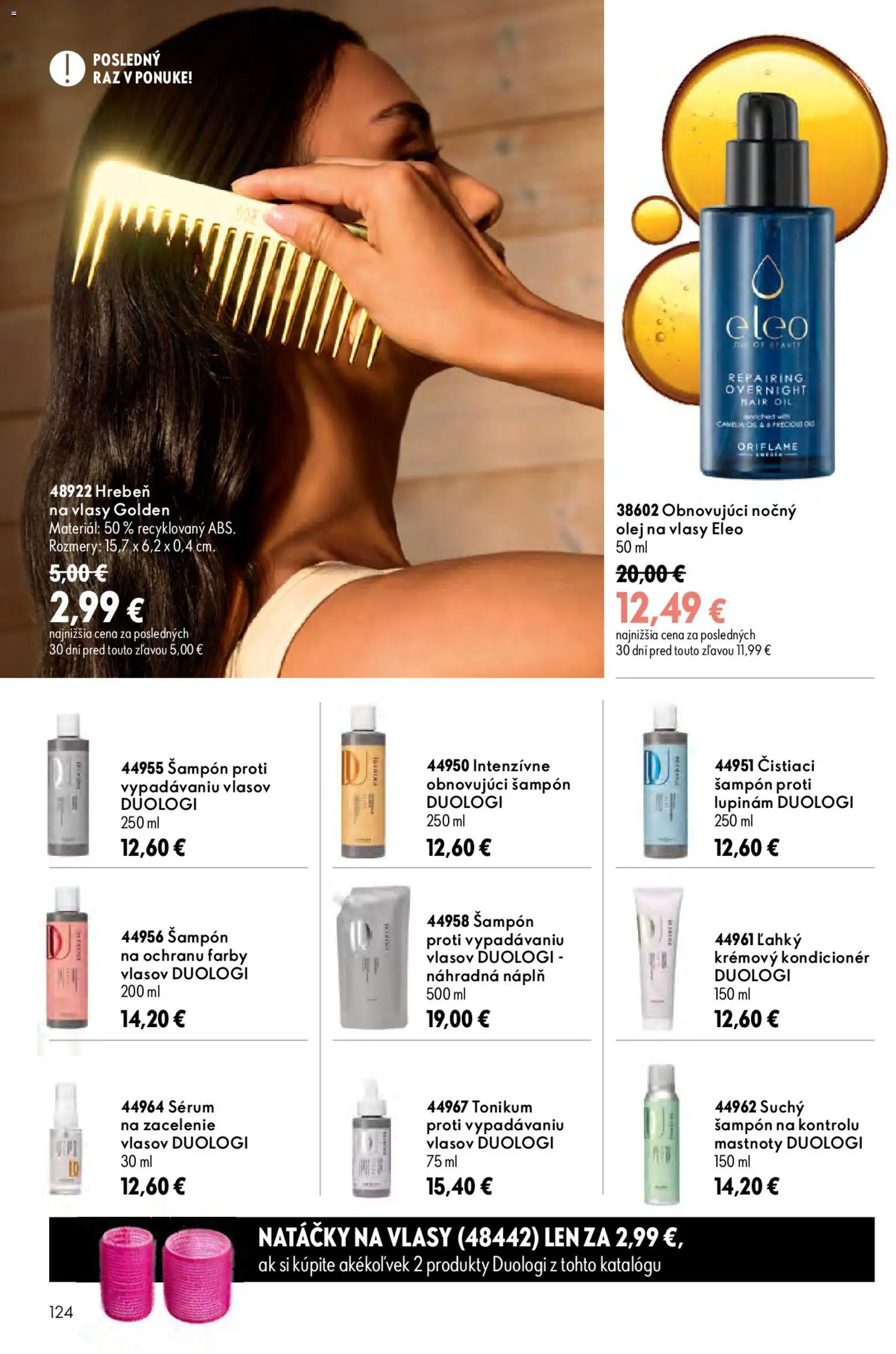 Nové Oriflame akcie – leták je platný od 19.08.2026 | Strana: 124 | Produkty: Olej, Šampón, Kondicionér, Olej na vlasy