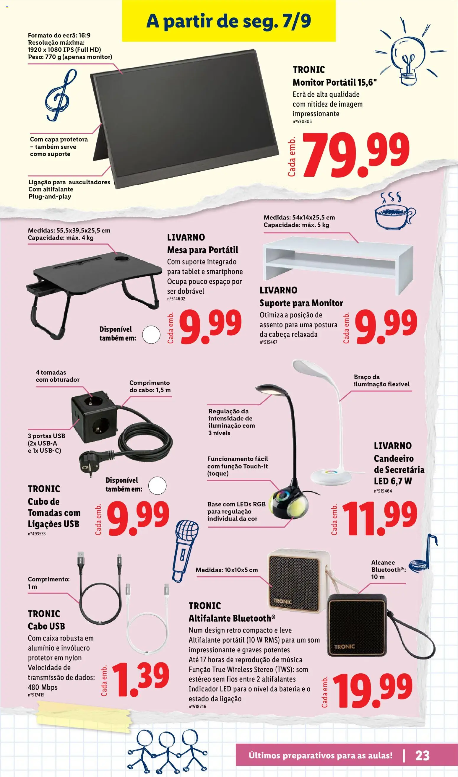 Lidl Folheto Especial │ válido de 10/08/2026 | Página: 23 | Produtos: Laptop, Portas, Iluminação, Caixa