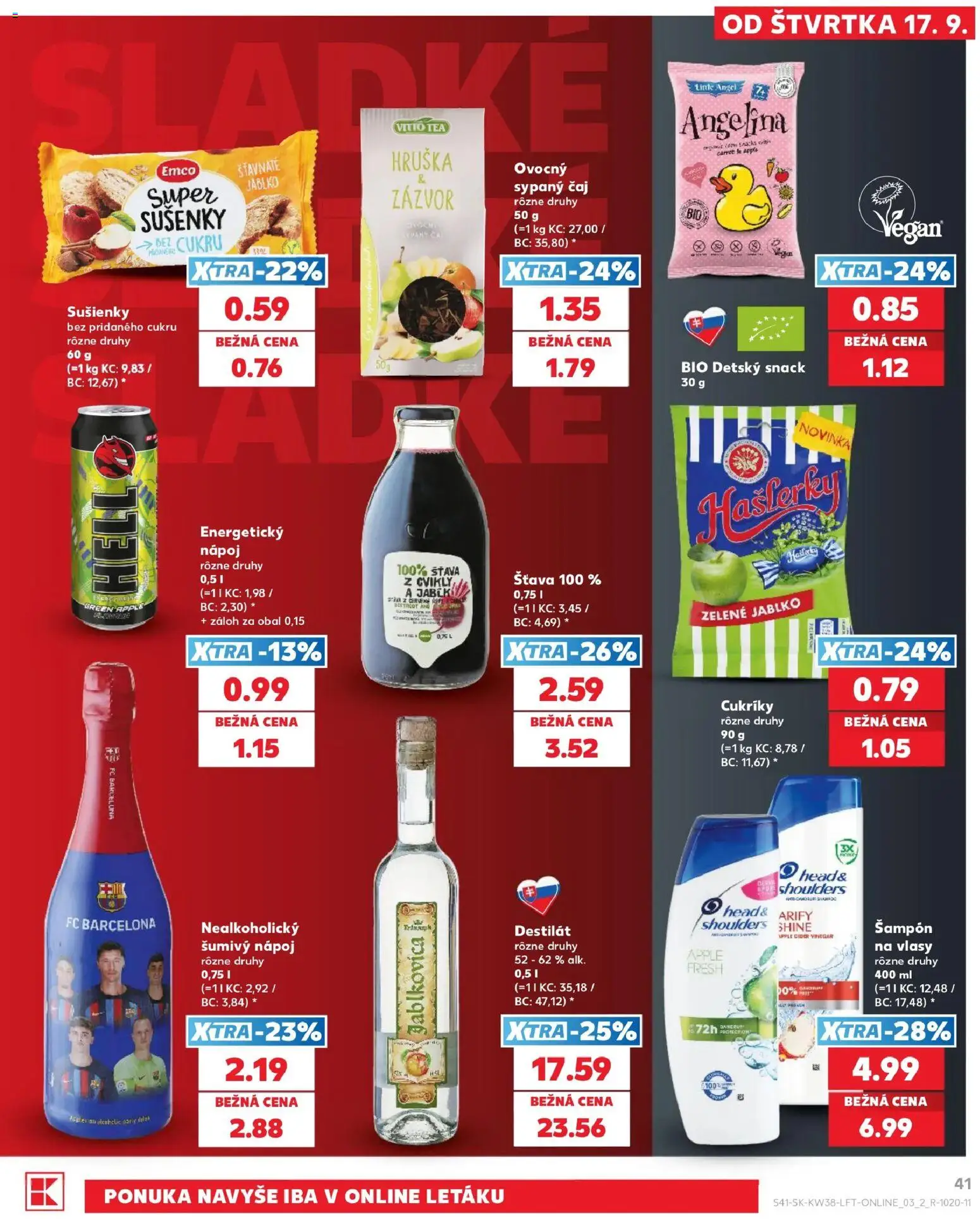 Nové Kaufland akcie – leták je platný od 17.09.2026 | Strana: 41 | Produkty: Cider, Apple, Šampón, Destilát