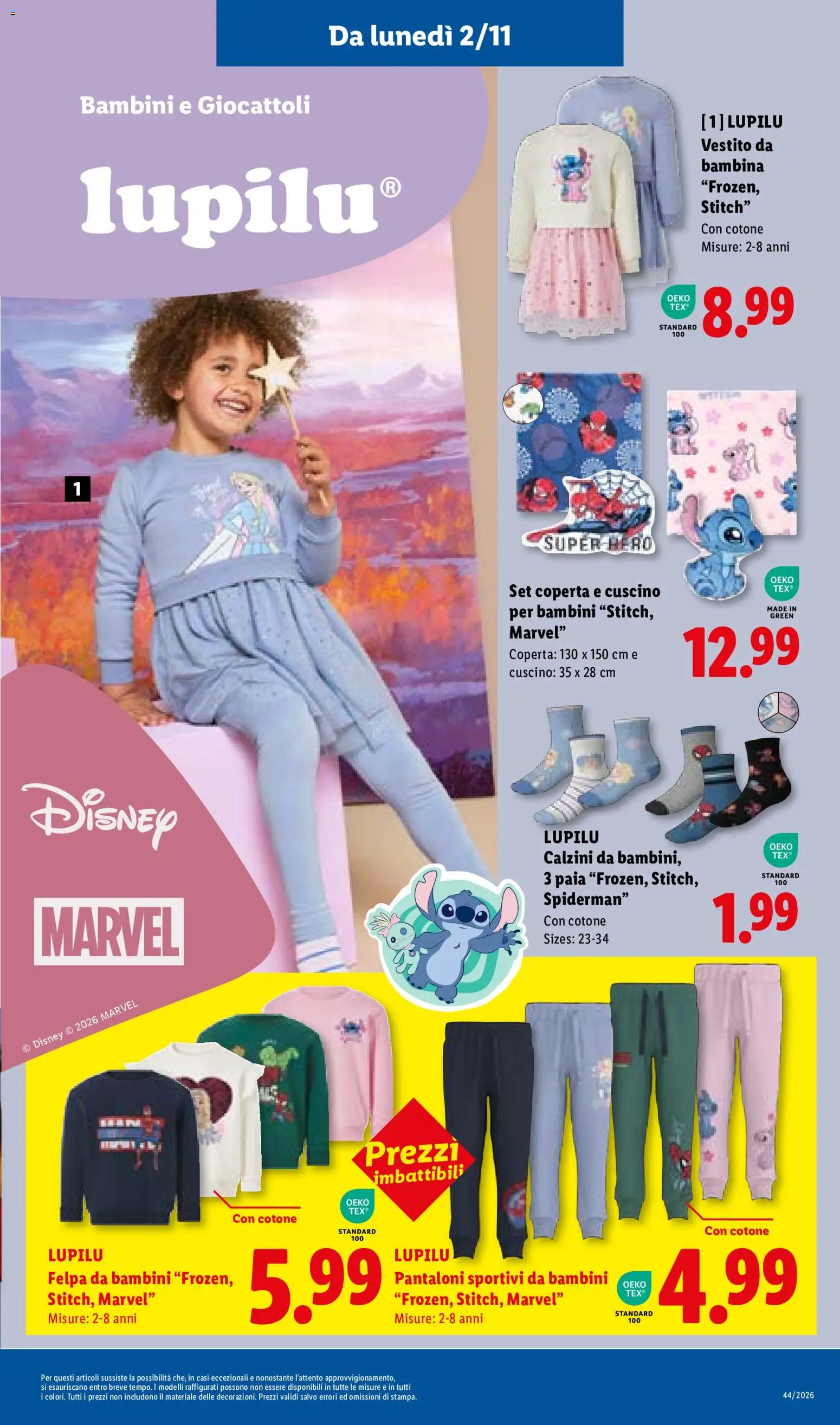 Volantino Lidl del 29/10/2026 | Pagina: 43 | Prodotti: Felpa, Pantaloni, Calzini, Vestito