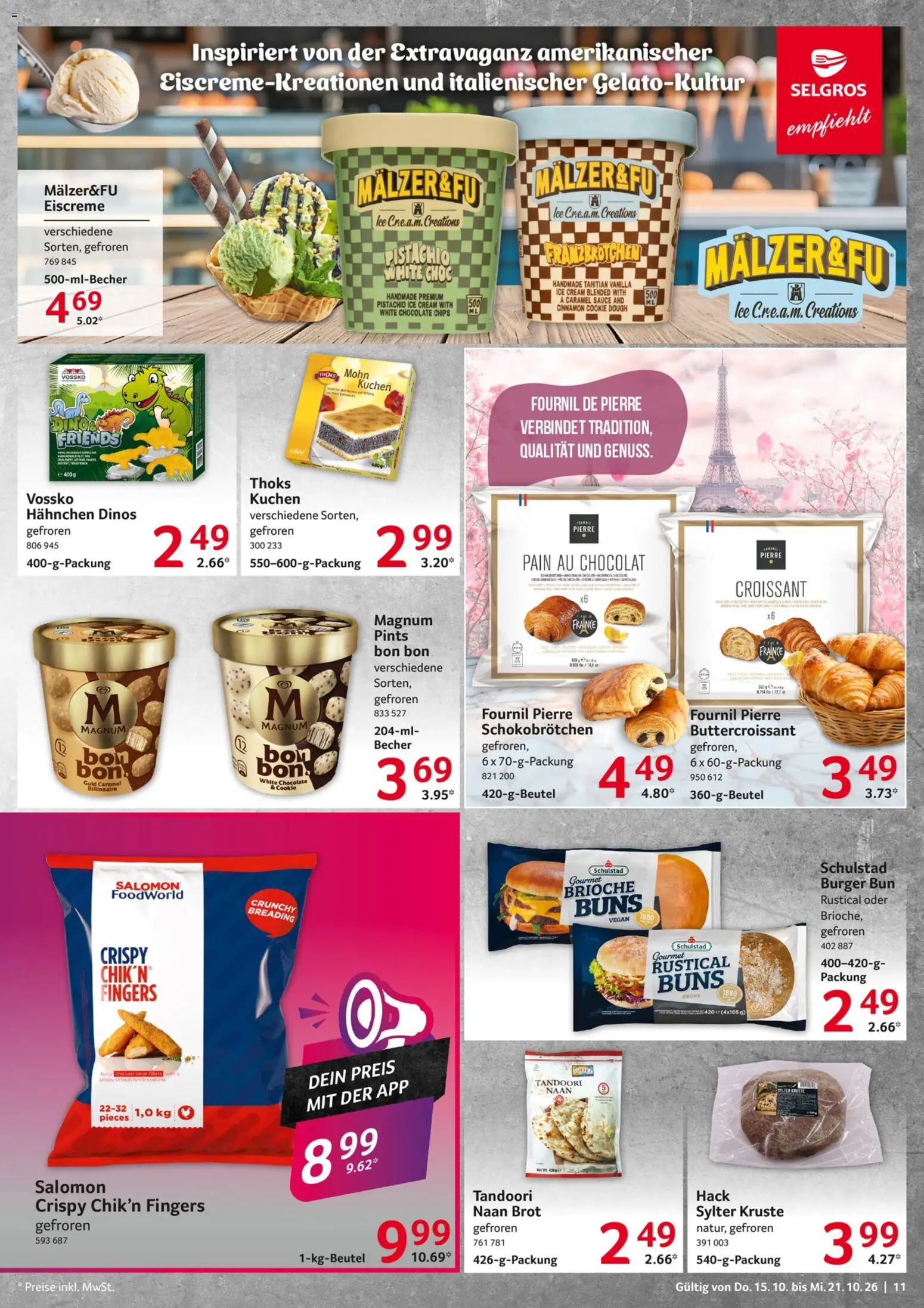 Selgros Prospekt – gültig ab 15.10.2026 | Seite: 11 | Produkte: Küche, Burger, Croissant, Brot