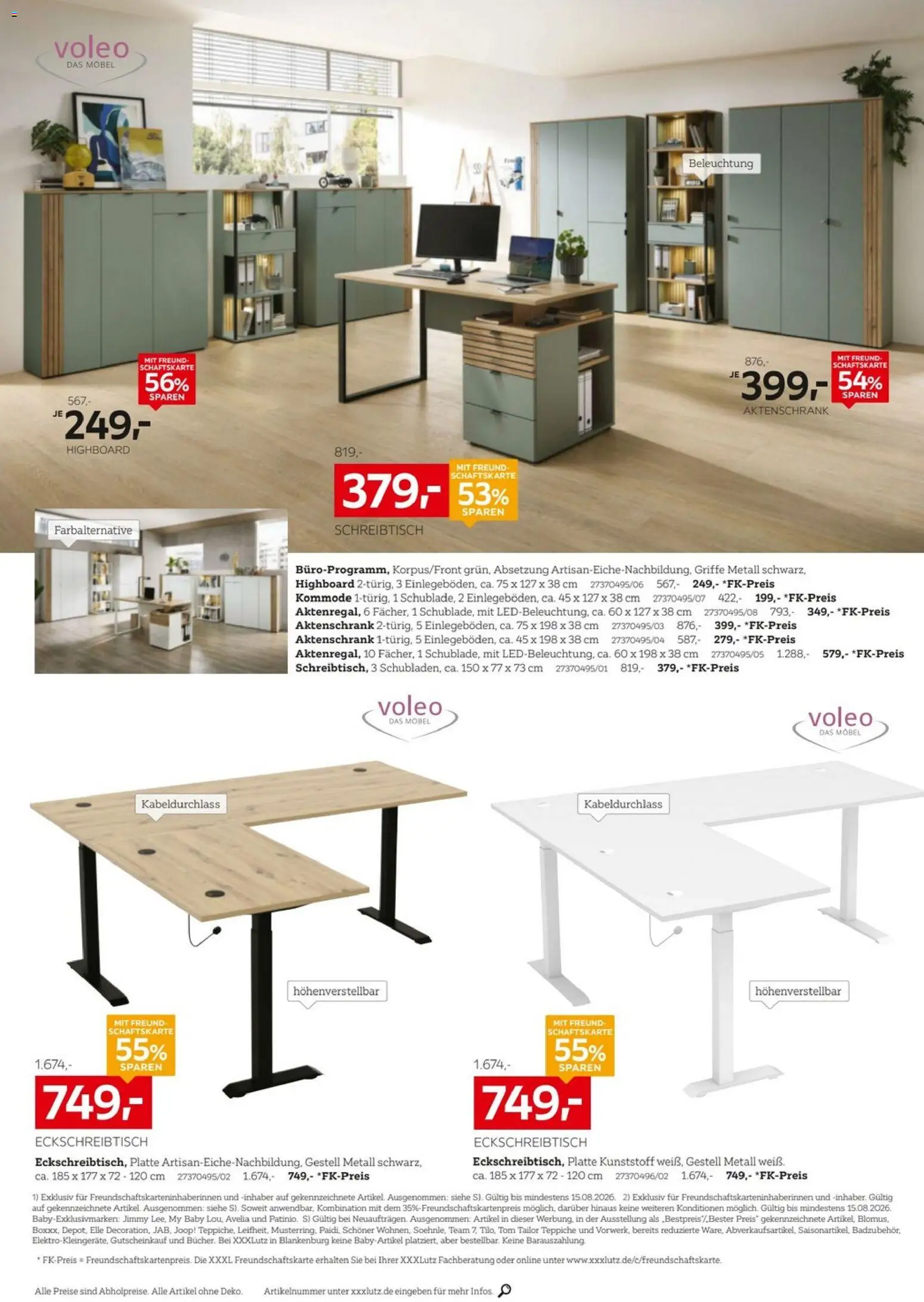 XXXLutz Büro Spezial – gültig ab 01.08.2026 | Seite: 2 | Produkte: HIghboard, Kommode