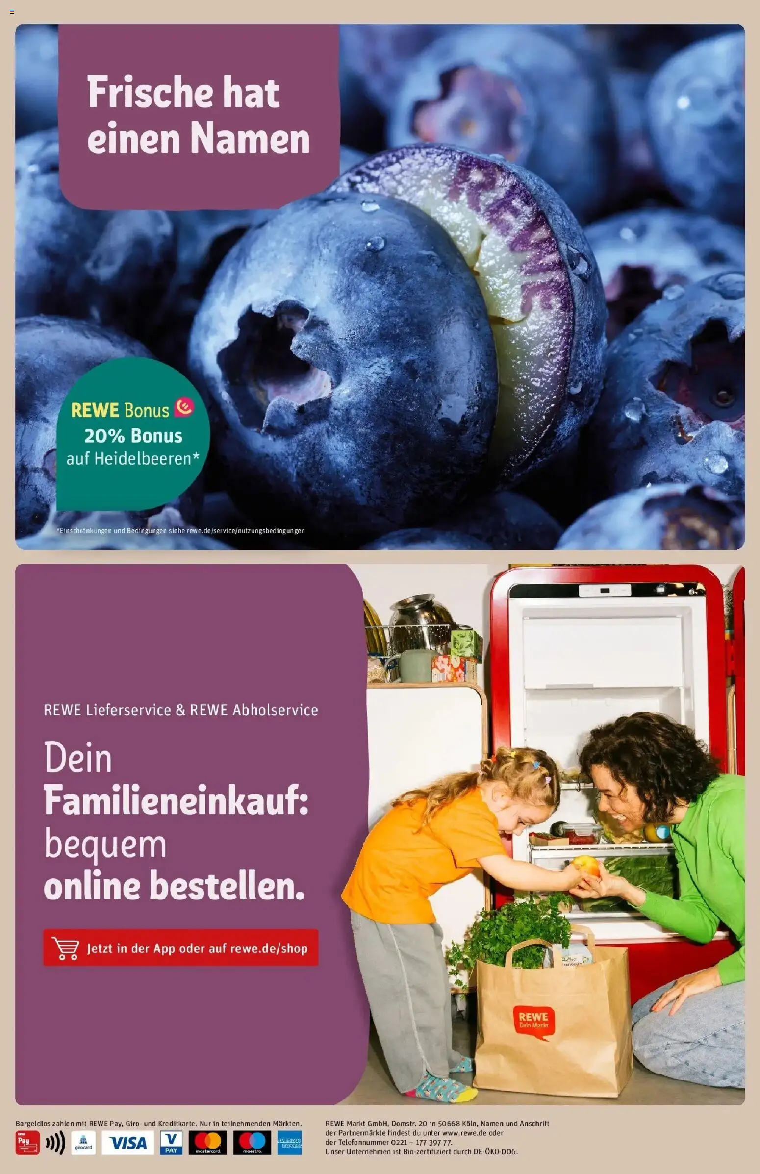 Rewe Prospekt Berlin / Spandau – gültig ab 17.05.2026 | Seite: 34 | Produkte: Heidelbeeren