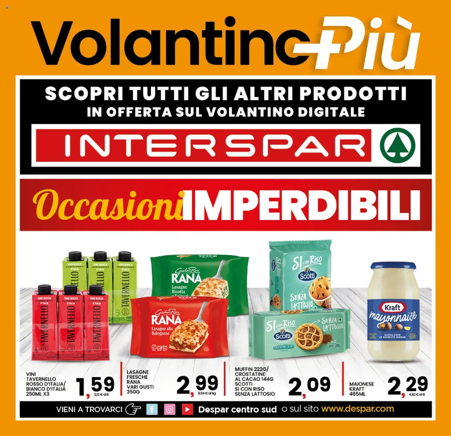 Volantino Interspar del 27.05.2026 | Pagina: 17 | Prodotti: Maionese, Vino, Muffin, Vino rosso