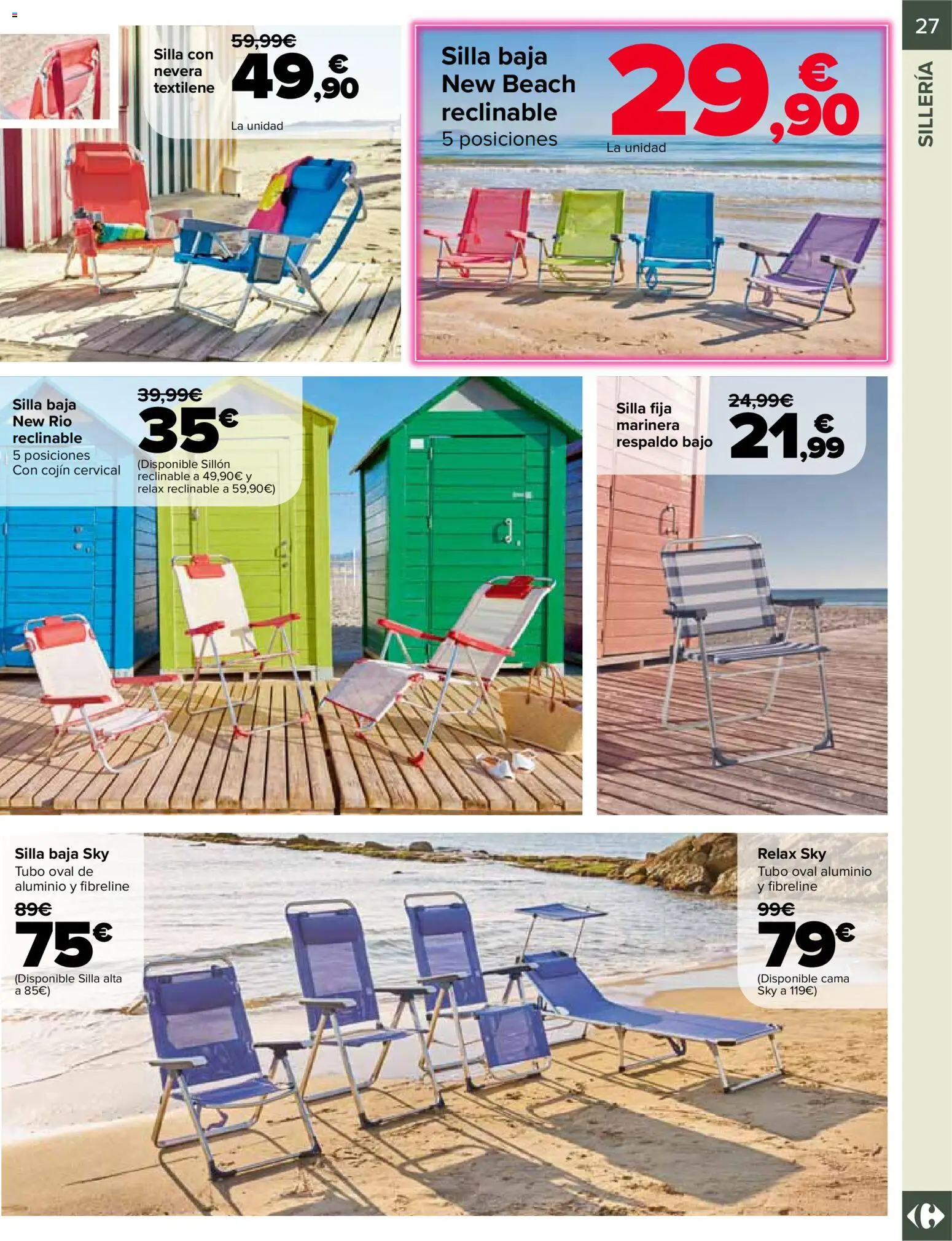 Carrefour Jardin │ válido desde el 14.04.2026 | Página: 27 | Productos: Cojín, Sillón, Silla, Sillón reclinable