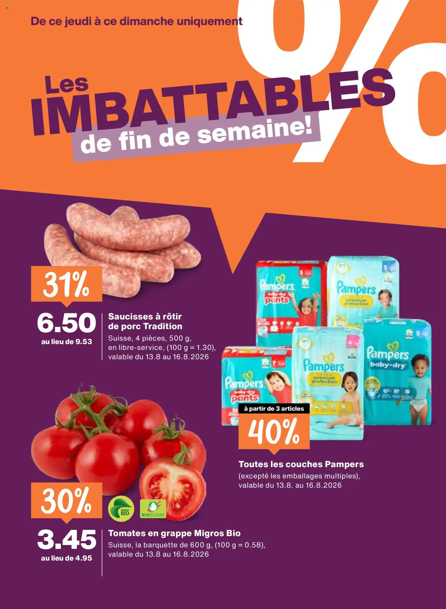 Migros aktionen FR – gültig ab 13.08.2026 | Seite: 20 | Produkte: Pampers