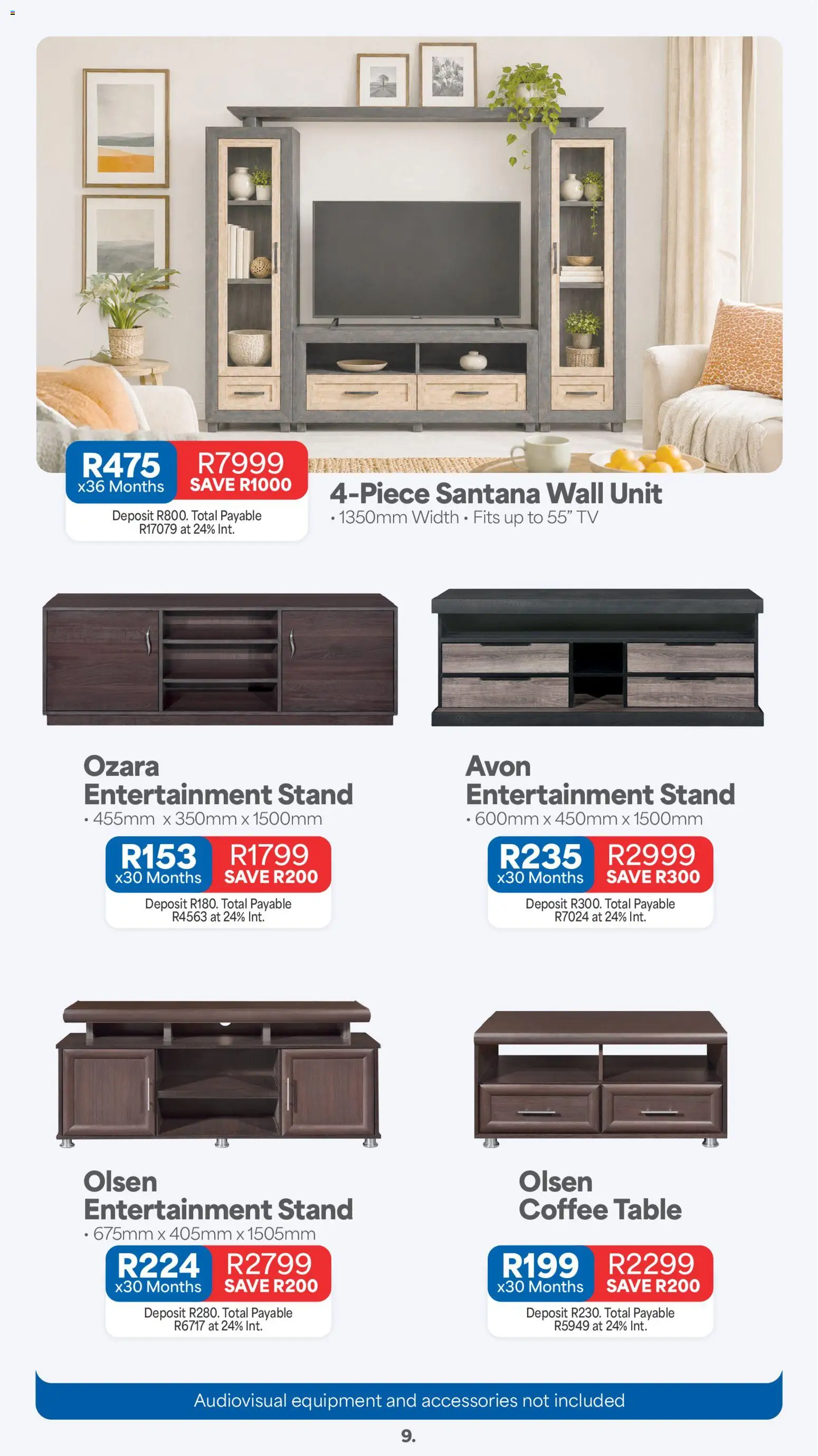 New OK Furniture catalogue – valid from 07/09/2026 | Page: 9 | Products: TV, Coffee table, Table, Coffee