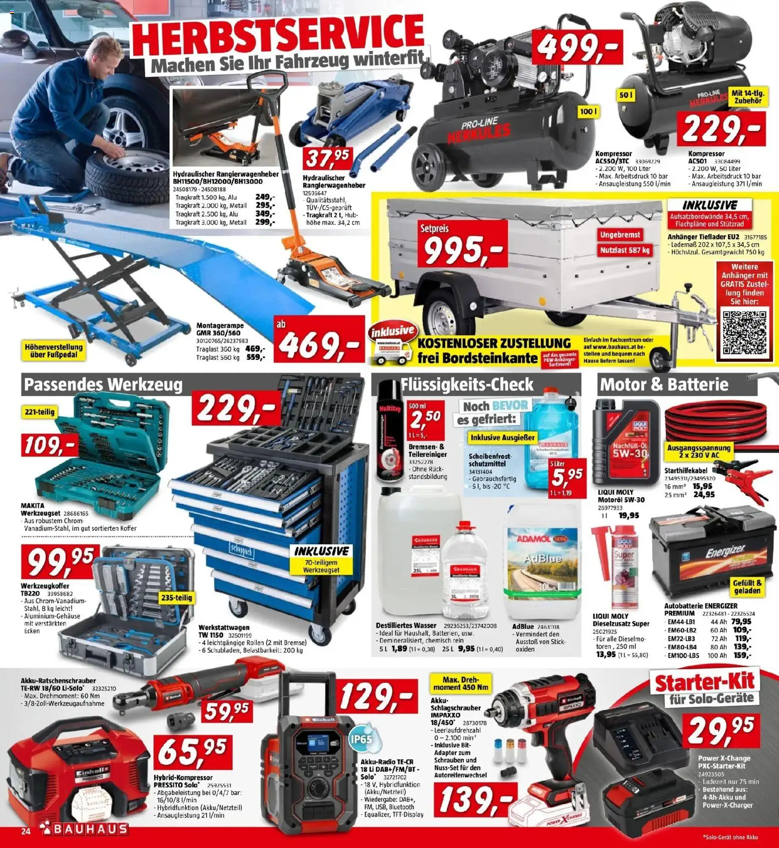 Bauhaus Bad Fischau von 30.09.2026 - Aktuelle Angebote | Seite: 24 | Produkte: Wasser, Koffer, Adapter, Batterie