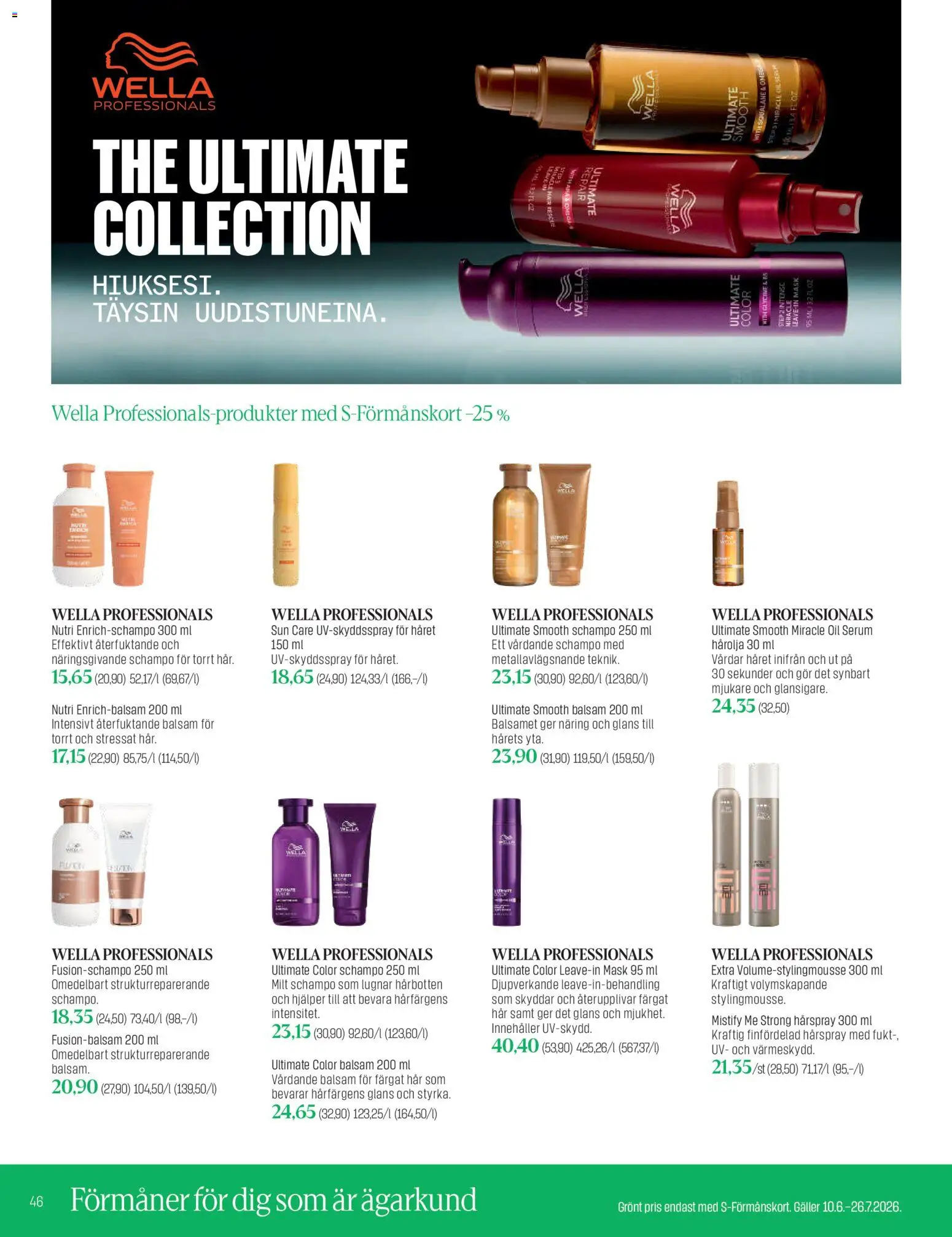 Sokos tarjoukset - Emotion – voimassa 10.06.2026 alkaen | Sivu: 46 | Tuotteet: Shampoo, Mousse