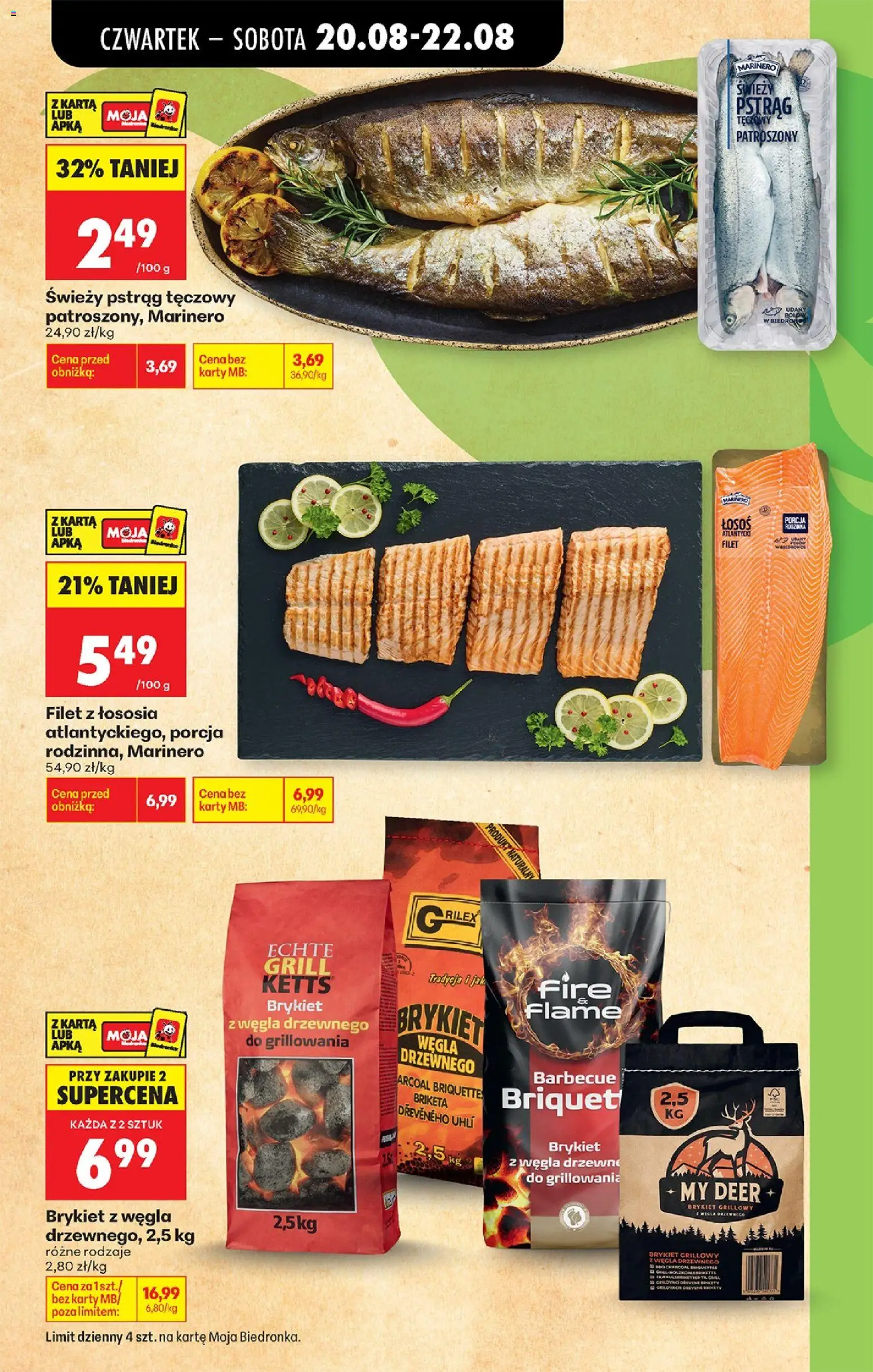 Biedronka Polsko leták - Codziennie niskie ceny od 20.08.2026 | Strana: 5 | Produkty: Brikety, Losos, Filet, Karty
