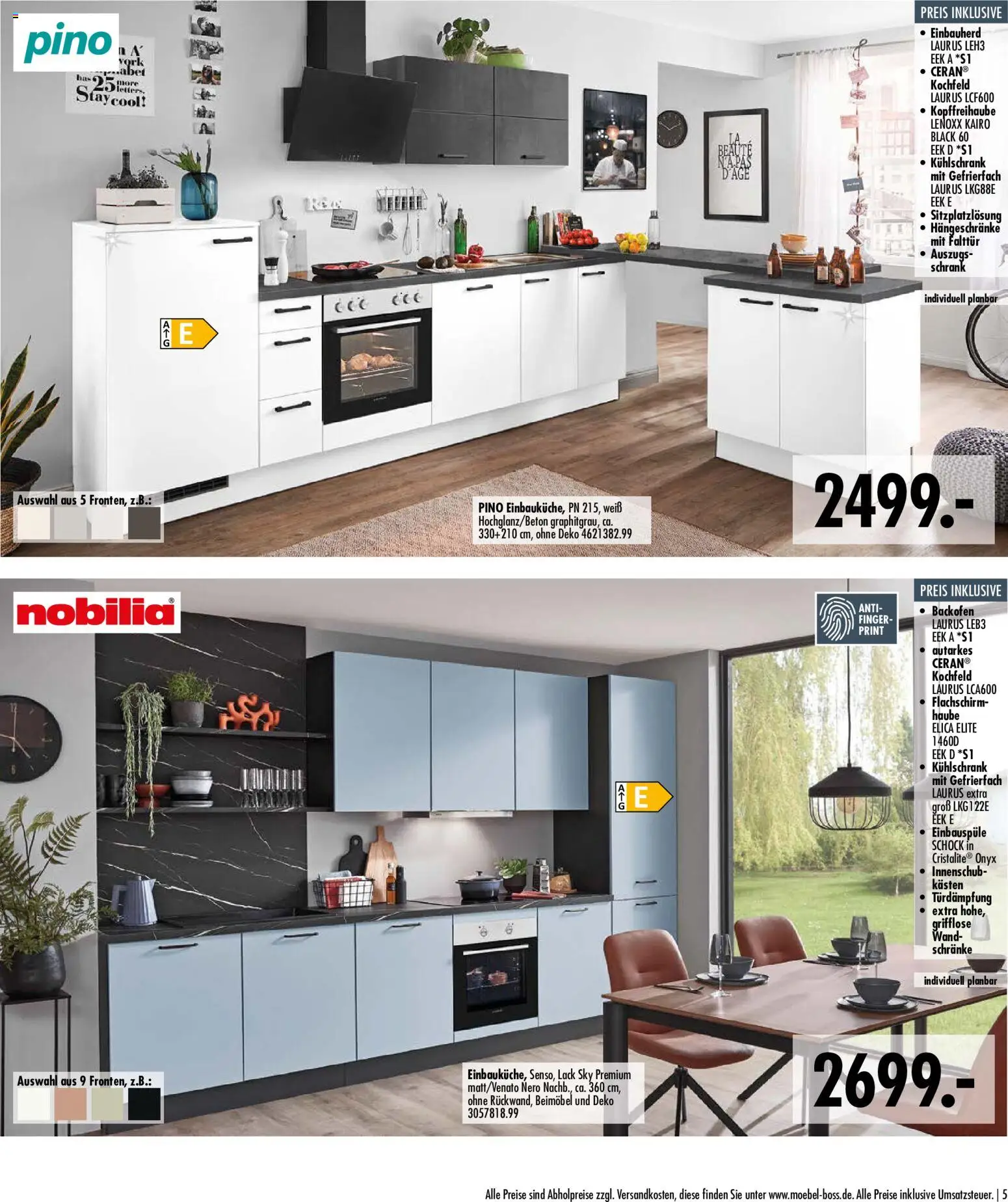 SB Möbel Boss Küchenkatalog 2026 – gültig ab 09.04.2026 | Seite: 5 | Produkte: Schrank, Kühlschrank, Kochfeld, Backofen