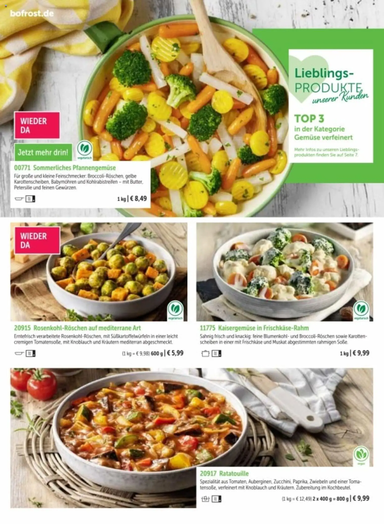 Bofrost Katalog – gültig ab 06.03.2026 | Seite: 40 | Produkte: Knoblauch, Blumenkohl, Petersilie, Frischkase