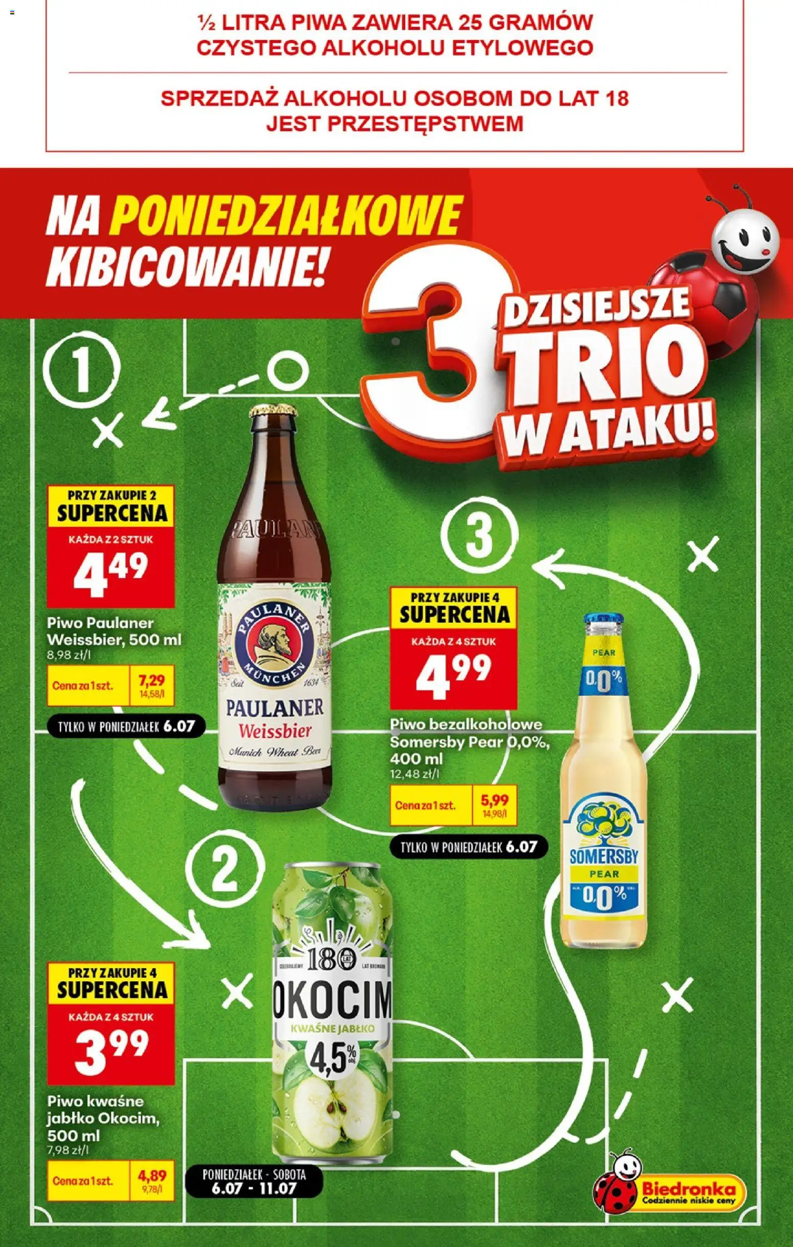 Biedronka gazetka - Football od 06.07.2026 | Strona: 3 | Produkty: Piwo, Somersby