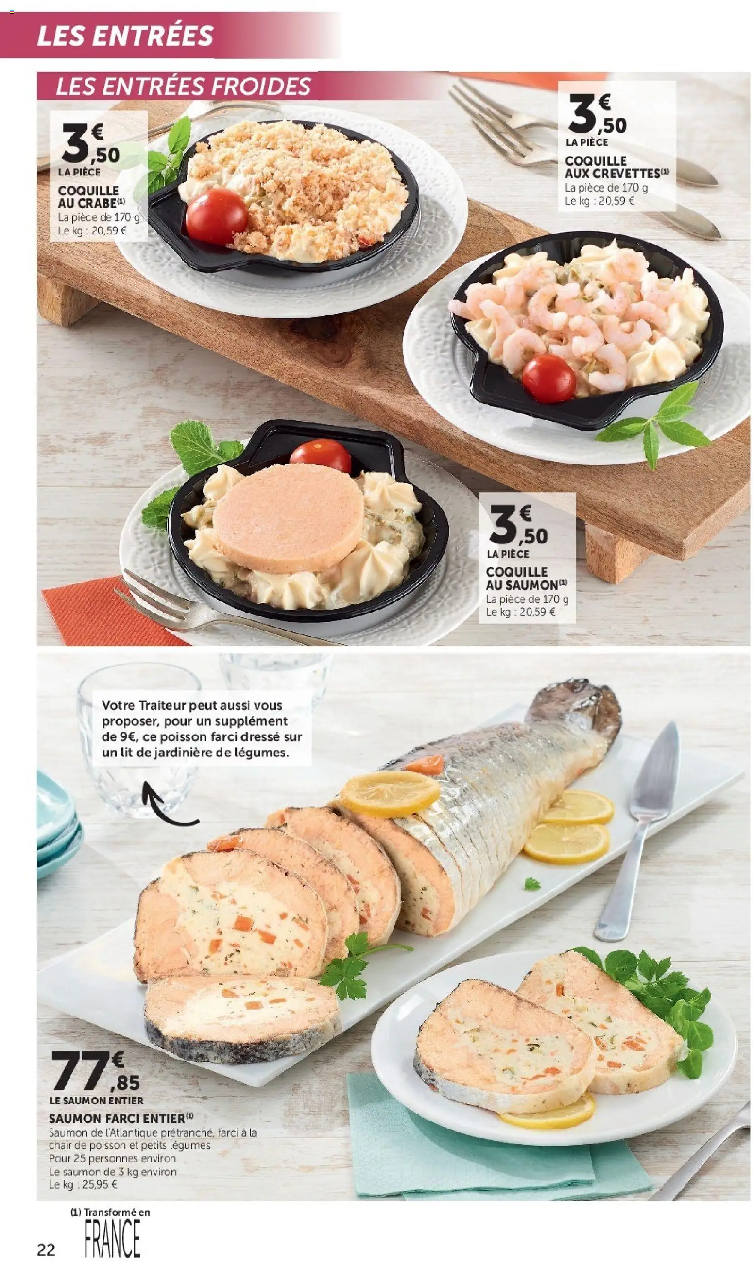 {H1} | Page: 22 | Produits: Saumon entier, Lit, Poisson, Saumon