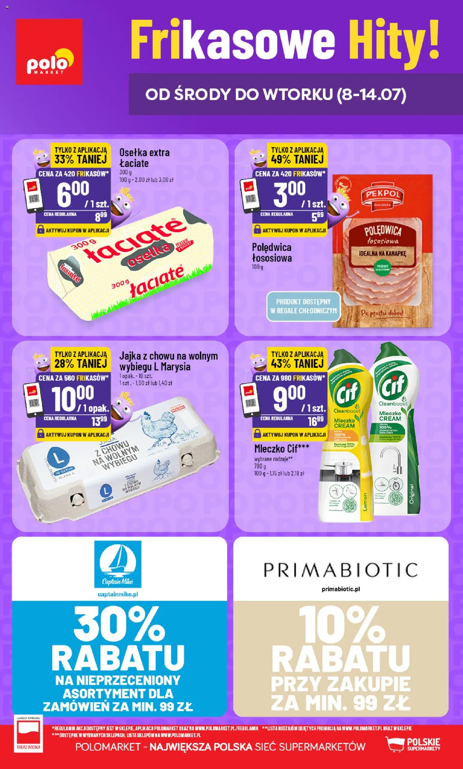 POLOmarket gazetka - Frikasowe Hity od 08.07.2026 | Strona: 1 | Produkty: Osełka, Jajka, Jaja