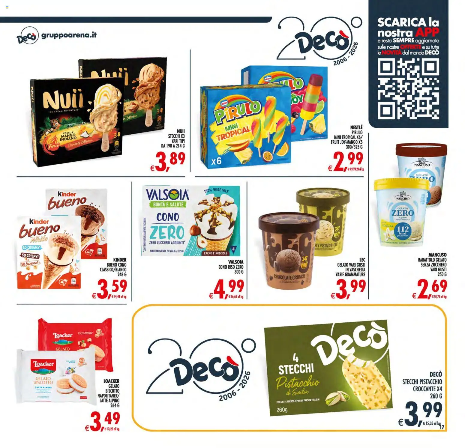 Volantino Decò del 19.05.2026 | Pagina: 17 | Prodotti: Panna, Zucchero, Cocco, Cacao