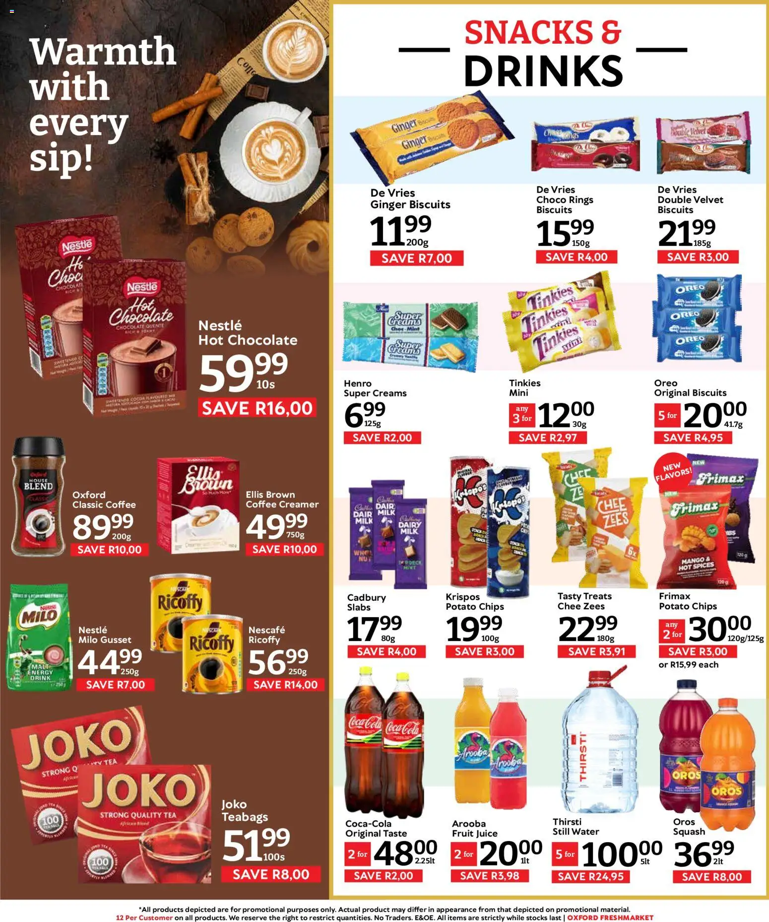 New Oxford Freshmarket catalogue – valid from 15/07/2026 | Page: 9 | Products: Creamer, Chocolate, Spices, Fruit