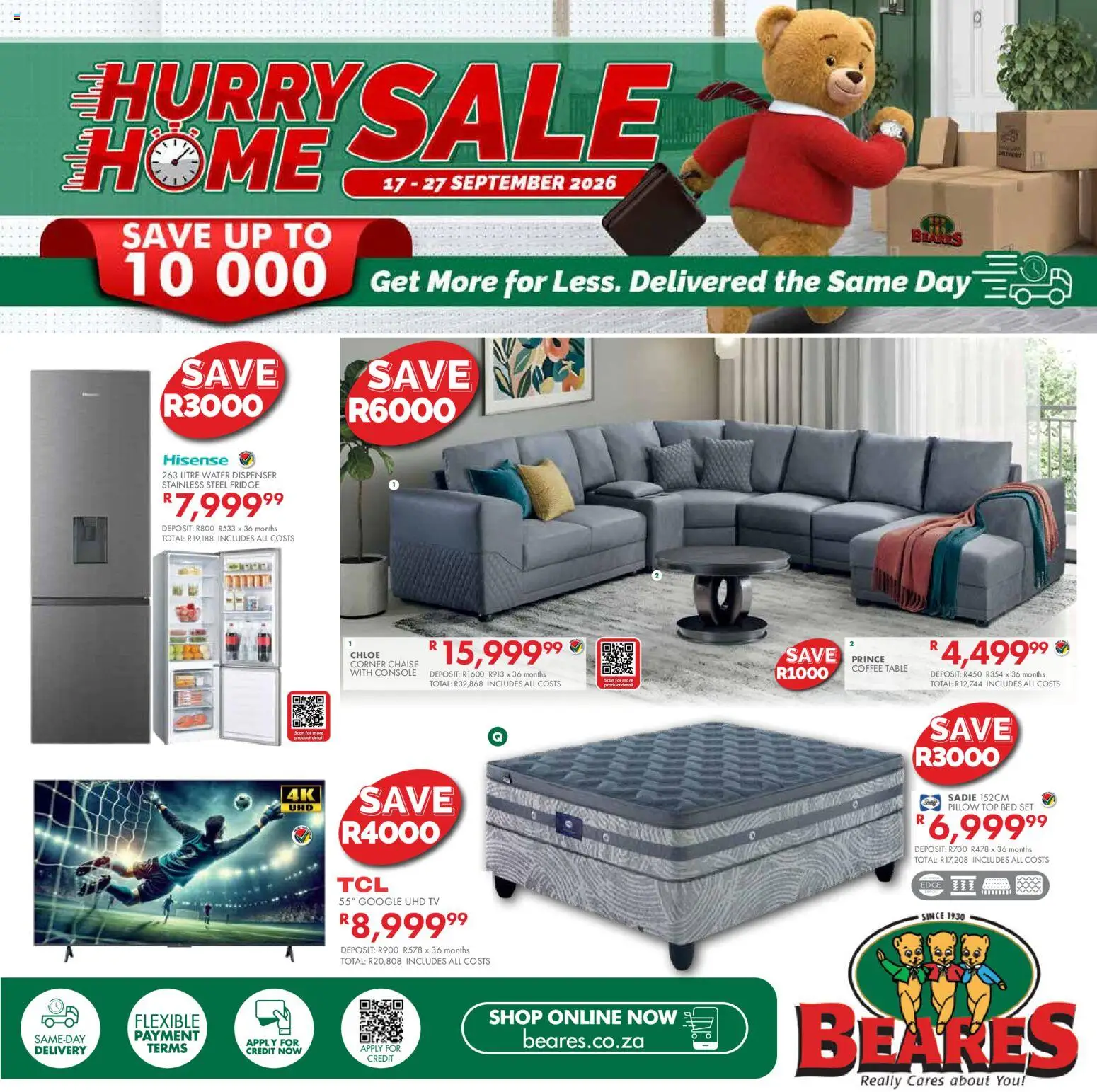 New Beares catalogue – valid from 17/09/2026 | Page: 1 | Products: TV, Coffee table, Table, Water
