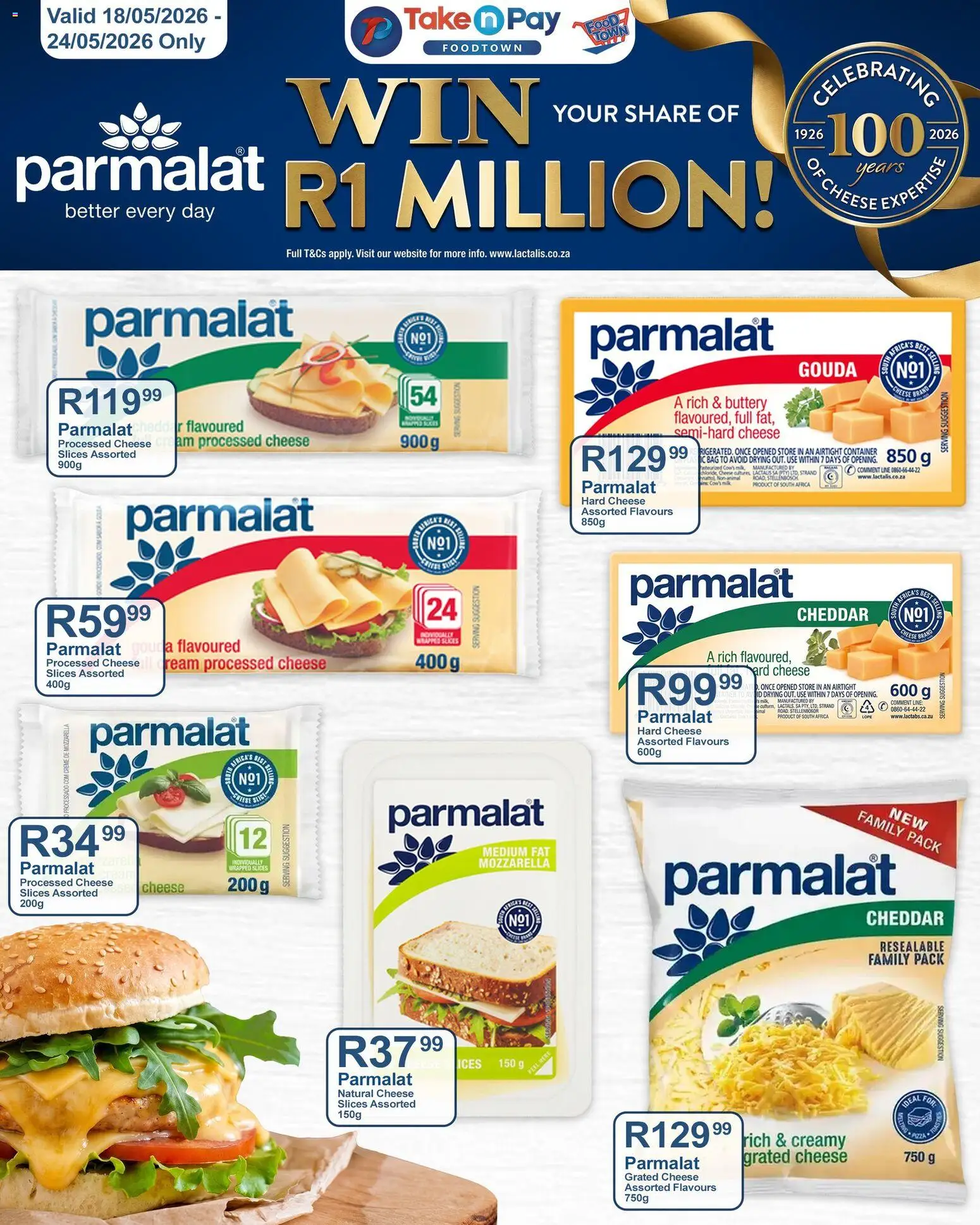 New Take n Pay catalogue – valid from 18.05.2026 | Page: 1 | Products: Bag, Cheese