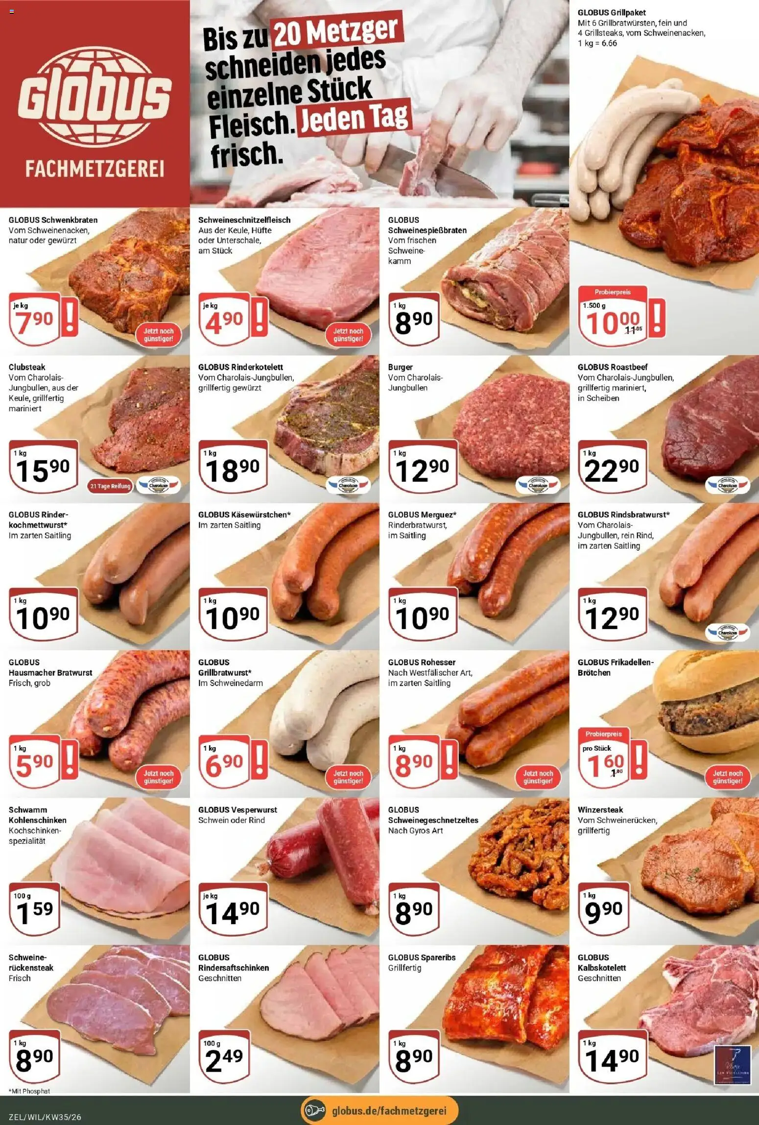 Globus Prospekt Wittlich (ab 24.08.2026) » Angebote online | Seite: 11 | Produkte: Bratwurst, Burger, Roastbeef, Gyros