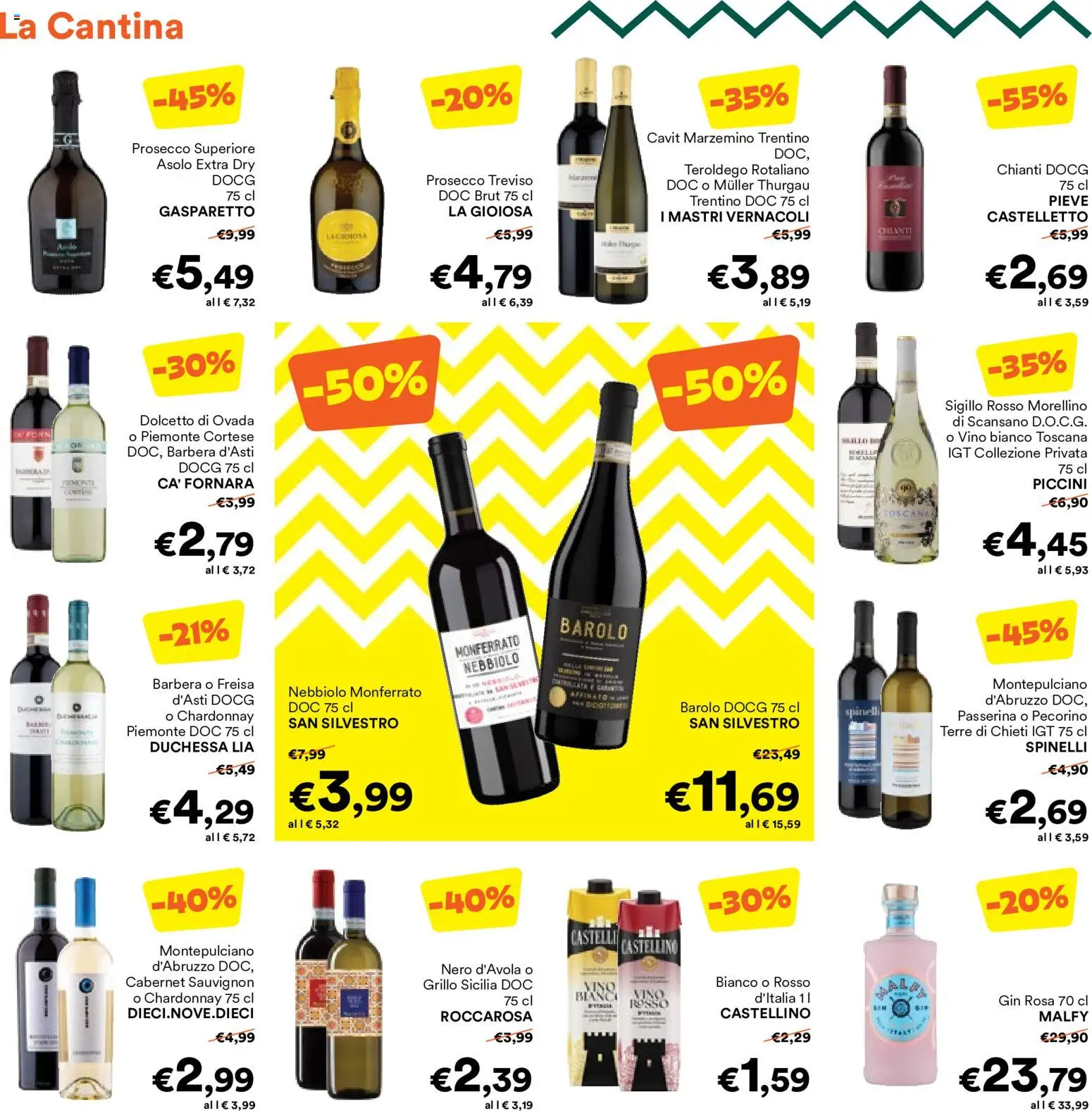 Volantino Unes del 09/09/2026 | Pagina: 10 | Prodotti: Gin, Gin rosa, Pecorino, Vino bianco