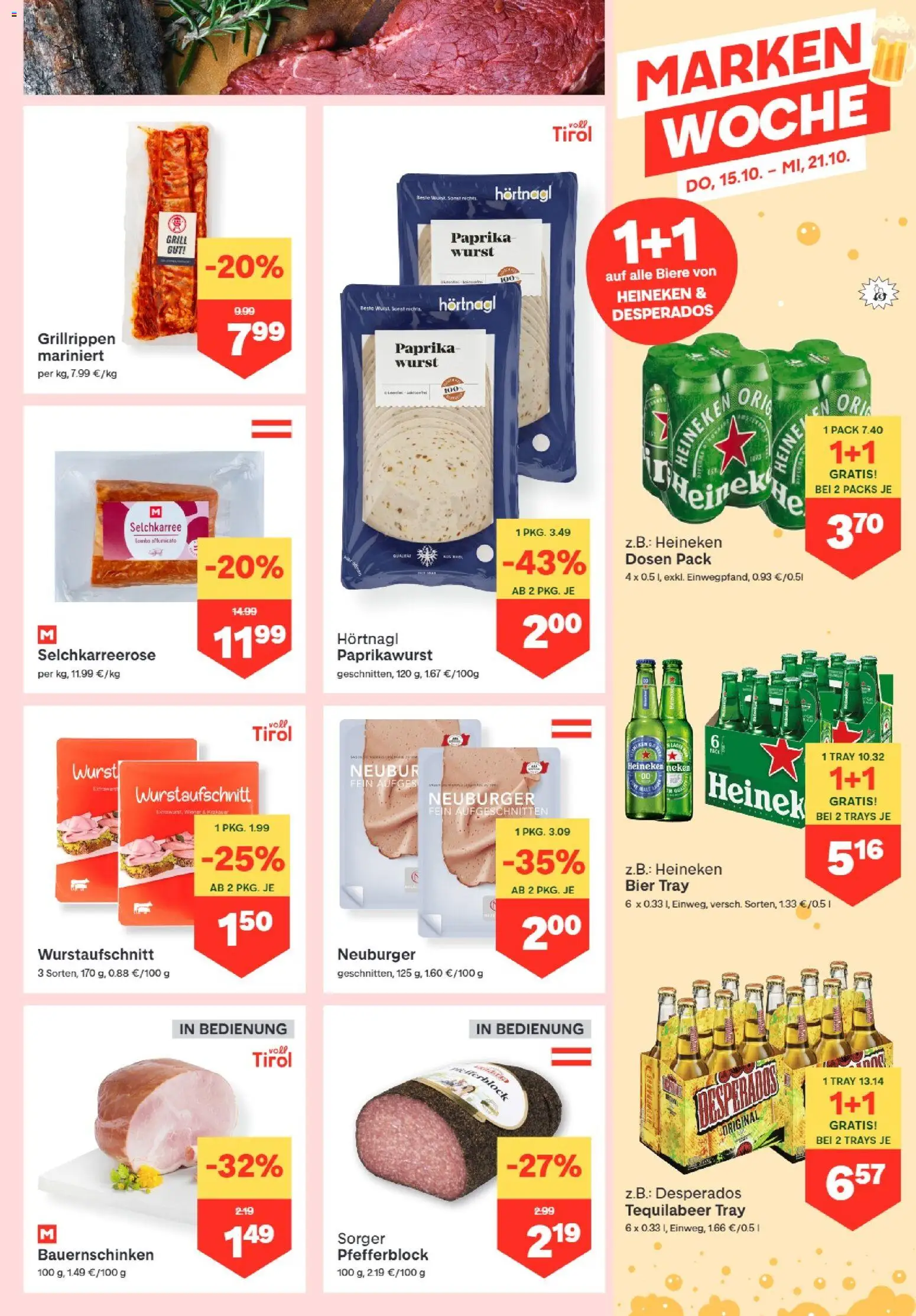 MPREIS Anras gültig ab 15.10.2026 | Seite: 3 | Produkte: Desperados, Wurst, Bier