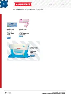 Pré-visualização Recheio Amanhecer válido de 11.07.2024 | Página: 84 | Produtos: Agua, Papel higiénico, Lenços de papel, Lenço