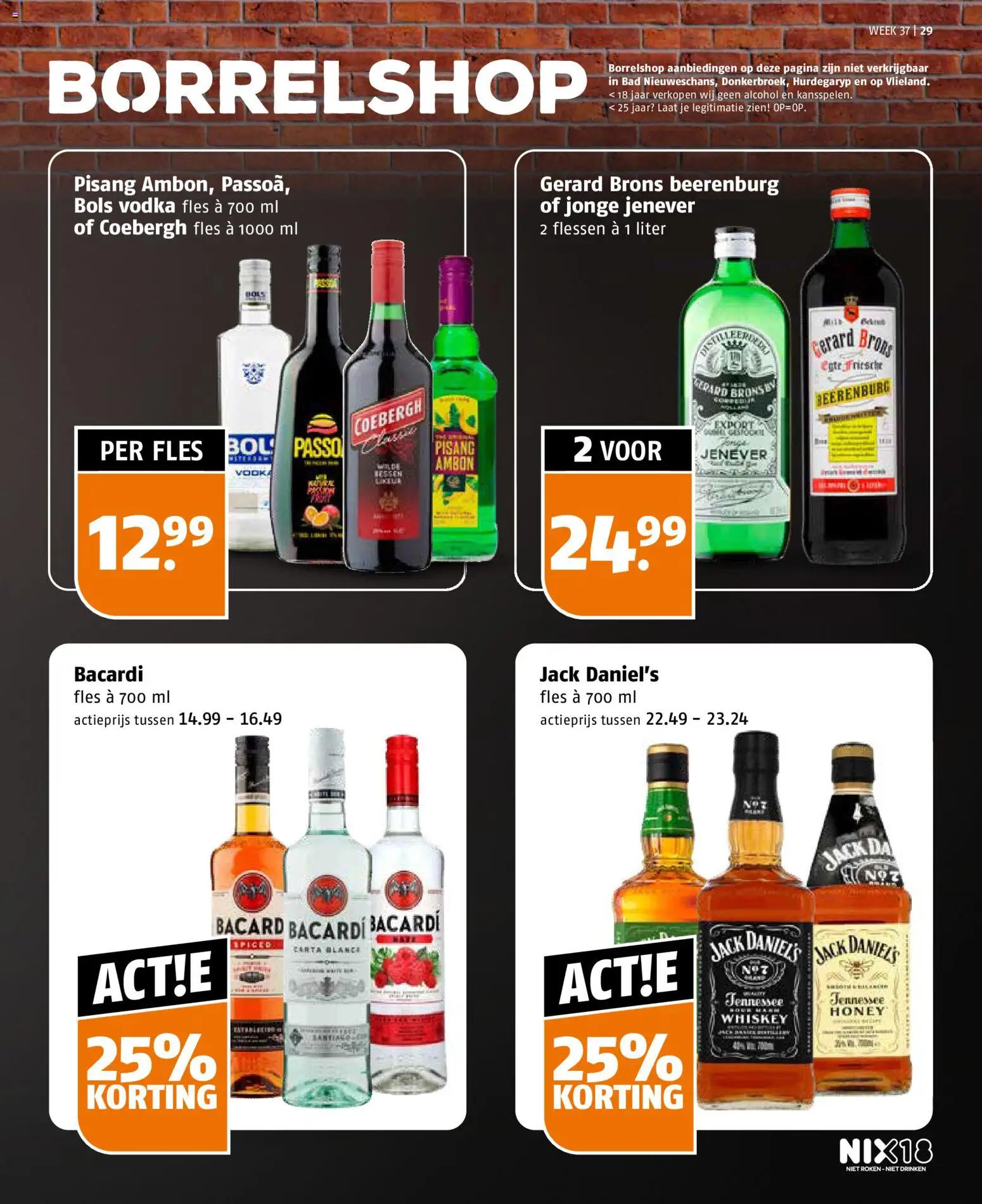 {H1} | Pagina: 29 | Producten: Vodka, Bacardi, Bol, Jack Daniel’s