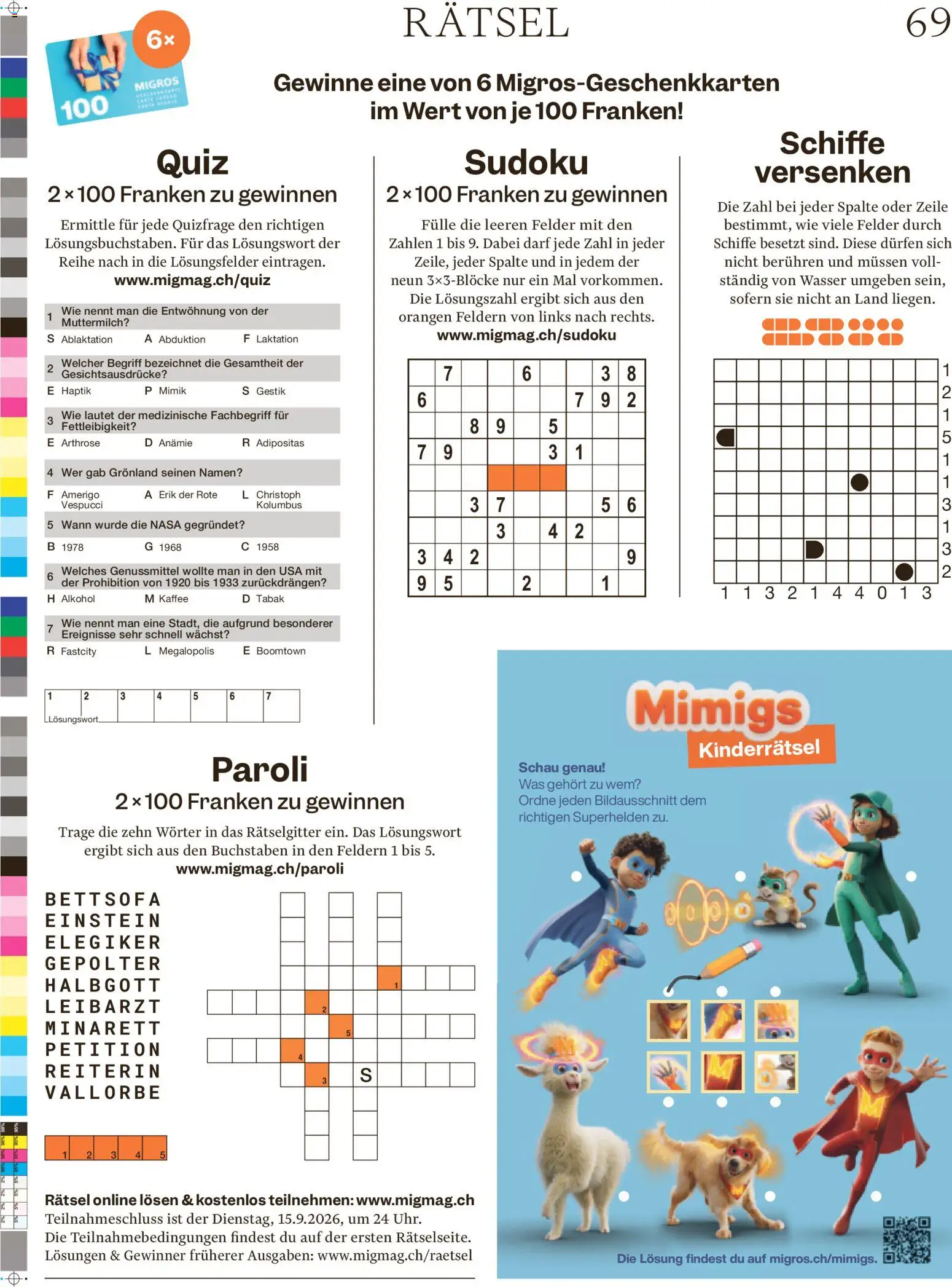 Migros aktionen Magazin – gültig ab 09.09.2026 | Seite: 69