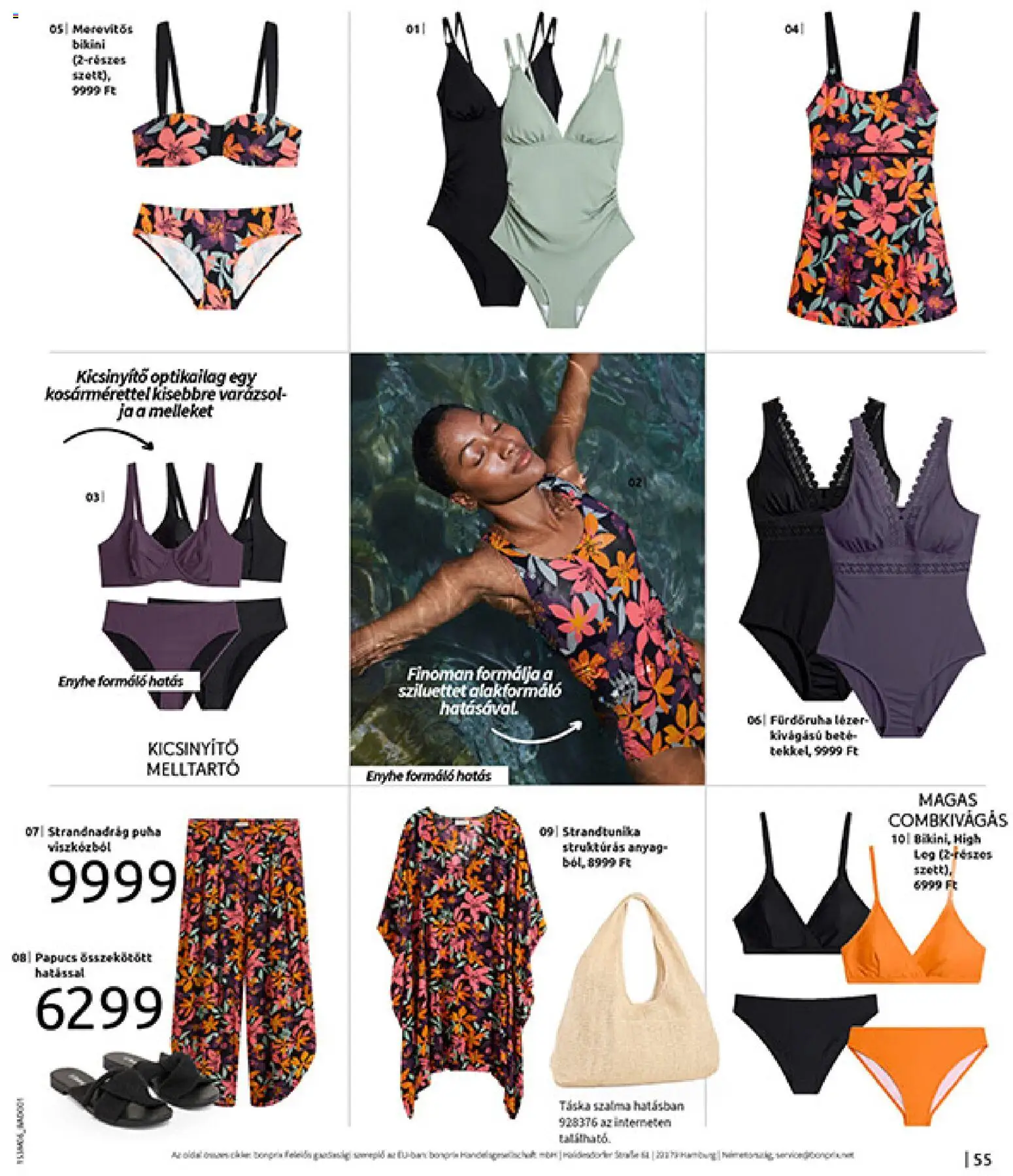 Bonprix akciós ujság - amely érvényes a következő dátumtól: 16.06.2026 | Oldal: 57 | Termékek: Papucs, Bikini, Táska, Melltartó