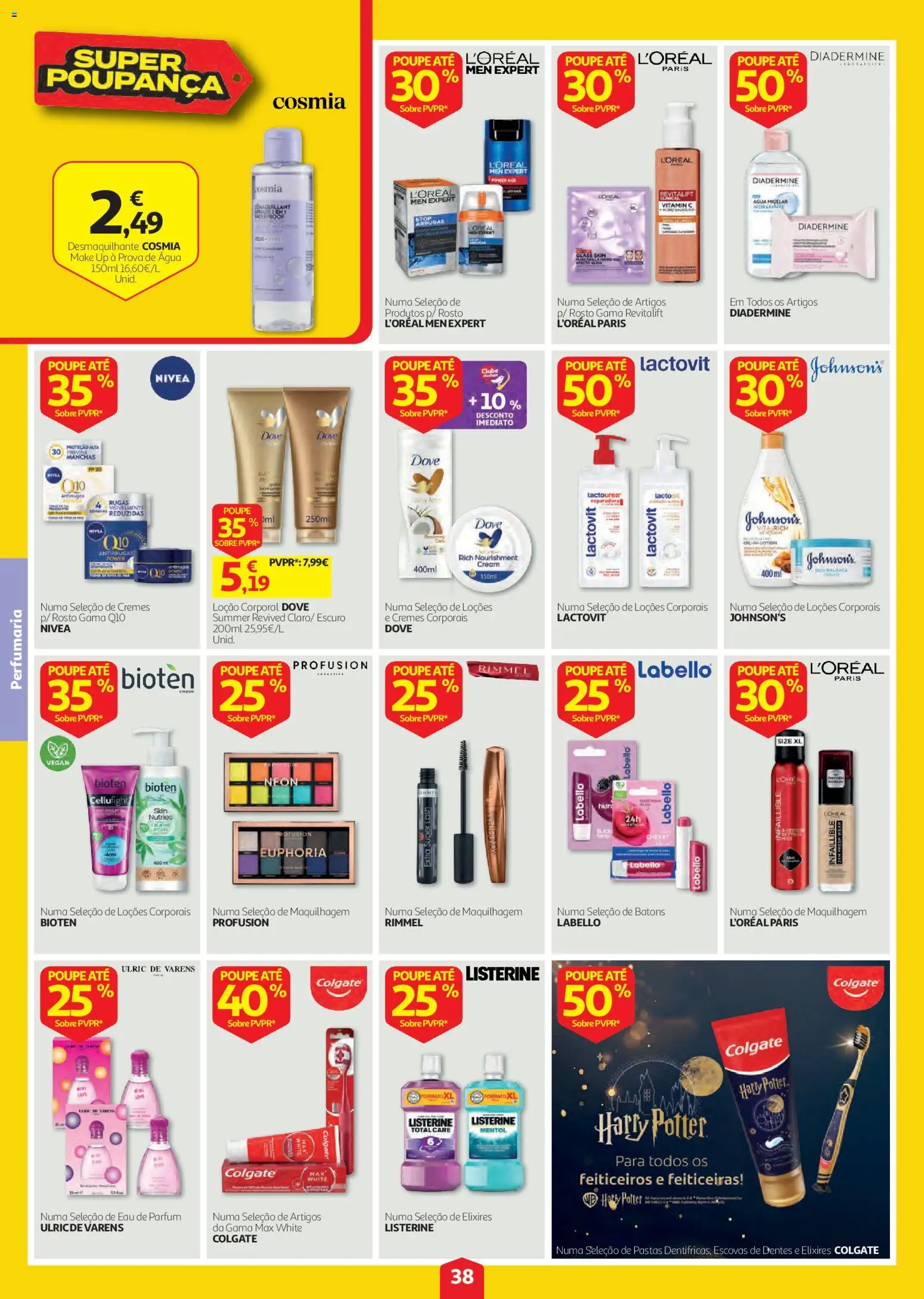 Auchan folheto │ válido de 20/08/2026 | Página: 38 | Produtos: Agua, Listerine, Loção corporal, Maquilhagem