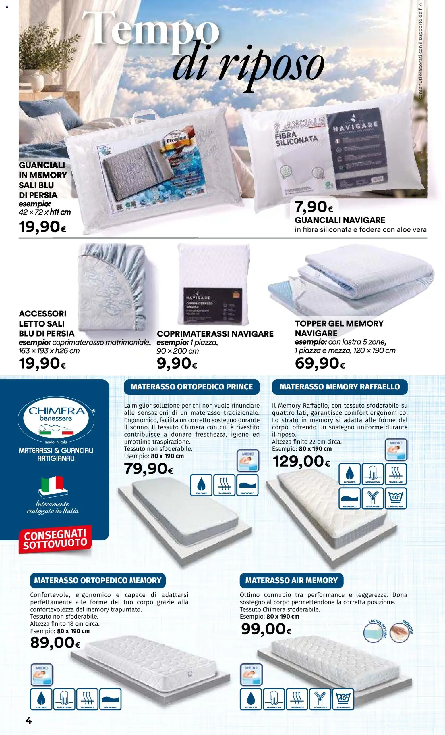 Volantino Ipercoop del 08/10/2026 | Pagina: 4 | Prodotti: Aloe vera, Materasso, Raffaello, Coprimaterasso