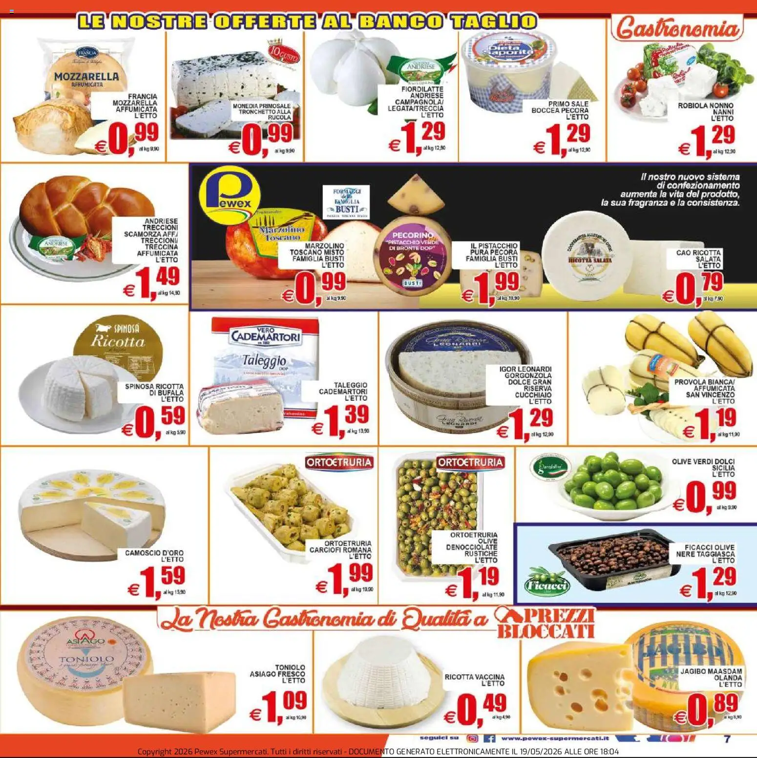 Volantino Pewex del 20.05.2026 | Pagina: 7 | Prodotti: Sale, Olive, Provola, Ricotta