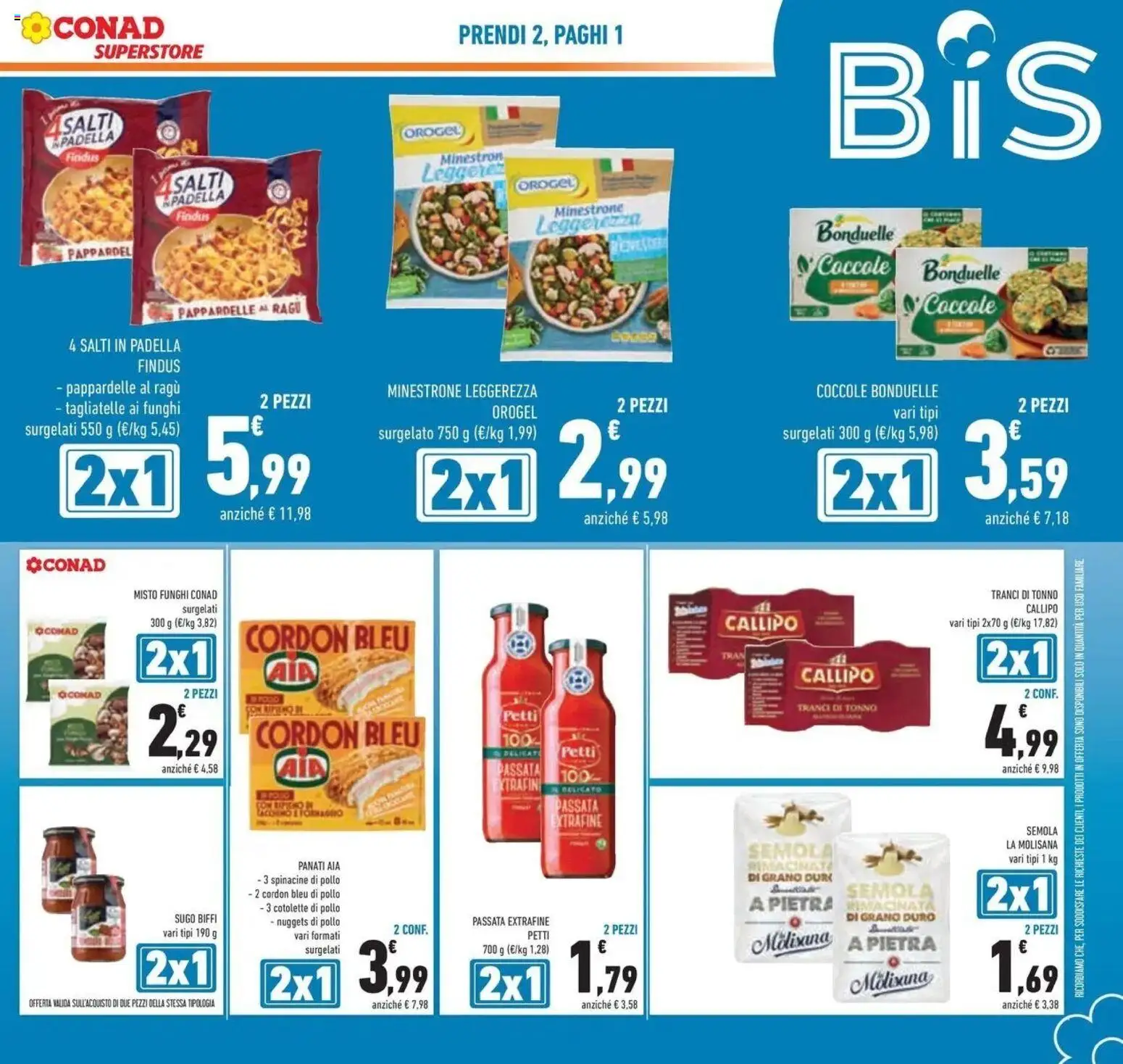 Anteprima volantino Conad dal 07/10/2026 prossima settimana | Pagina: 15 | Prodotti: La Molisana, Ragú, Tonno, Padella