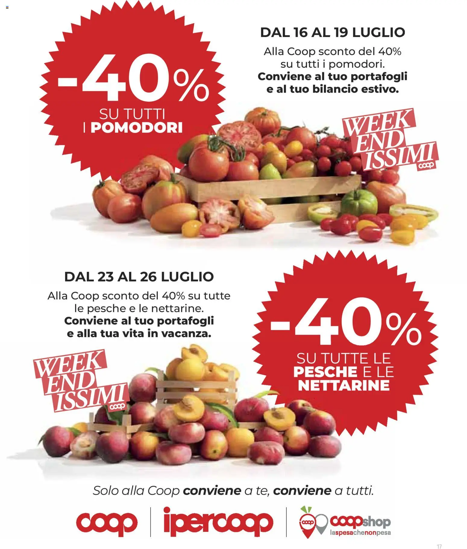 Volantino Ipercoop del 16/07/2026 | Pagina: 17 | Prodotti: Pomodori