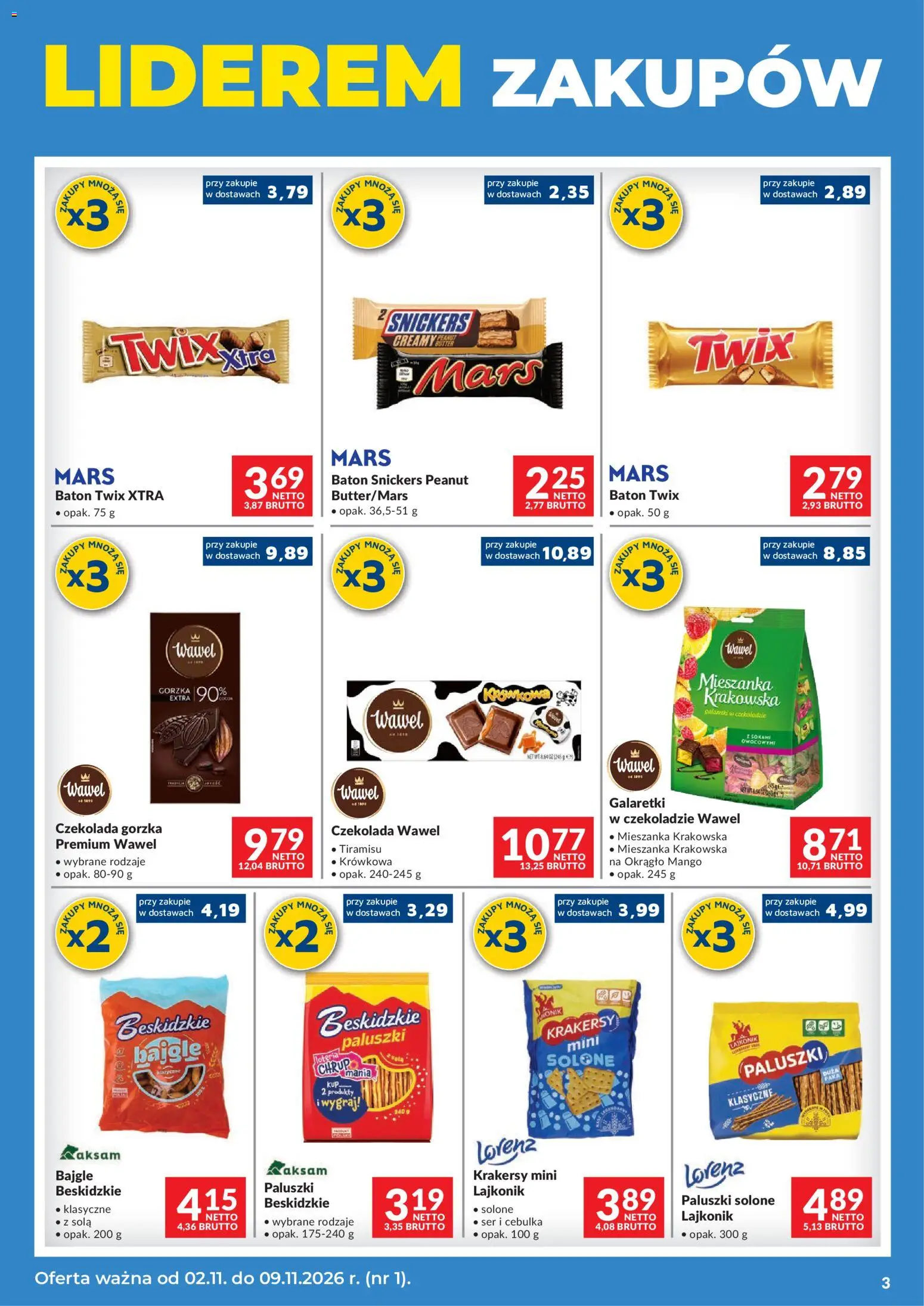 Makro gazetka - Konkurs Odido od 02.11.2026 | Strona: 3 | Produkty: Mango, Baton, Krakersy, Czekolada