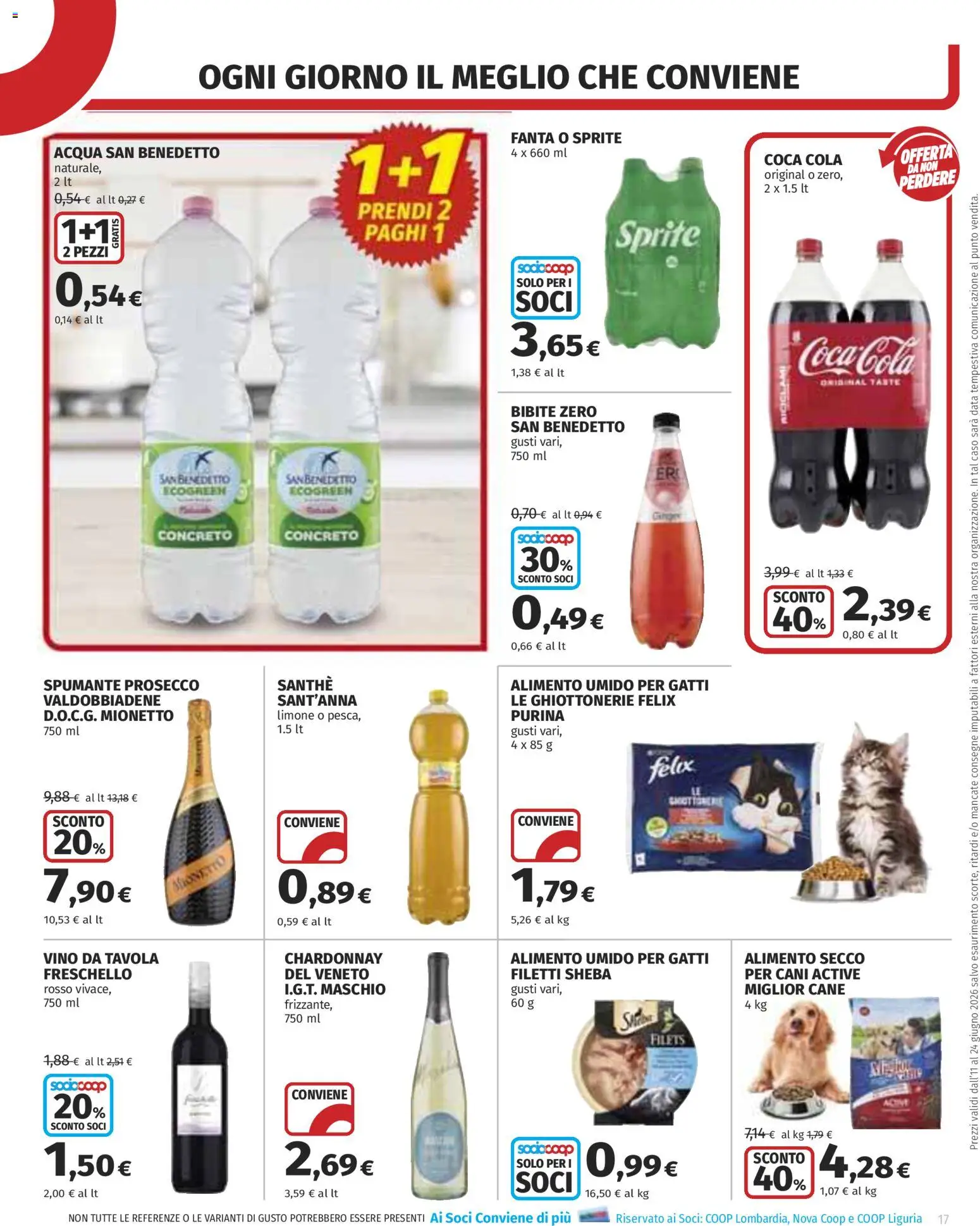 Volantino COOP del 11.06.2026 | Pagina: 17 | Prodotti: Limone, Vino, Spumante, Coca Cola