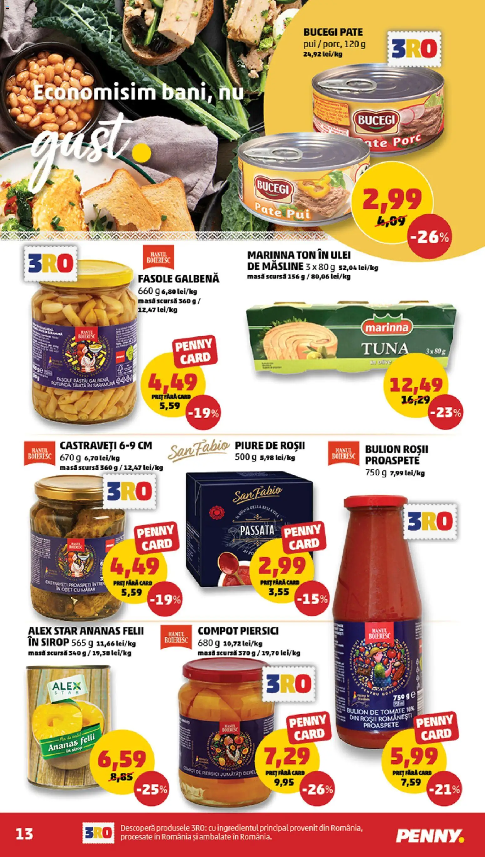 Noul catalog PENNY – valabil de la 08.04.2026 | Pagină: 13 | Produse: Hacıyatmaz Kedi Oyuncağı, Măsline, Ulei, Ananas