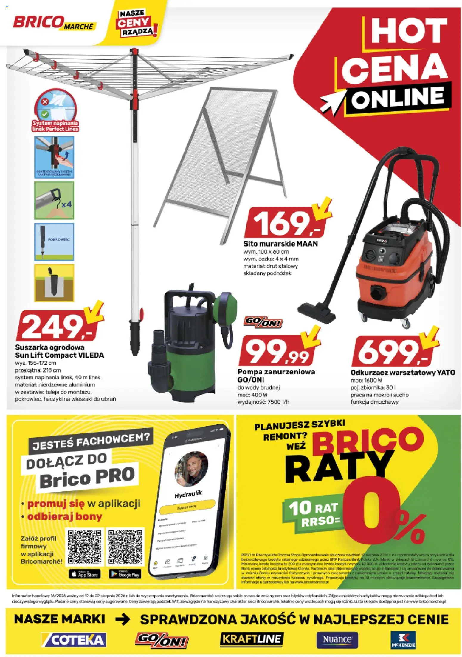 Brico Marché gazetka od 12.08.2026 | Strona: 13 | Produkty: Odkurzacz, Wieszaki, Odkurzacz warsztatowy, Vileda