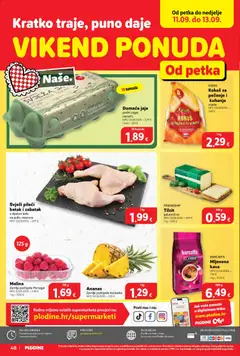 Domaća jaja, podni uzgoj, razred L - Pregled kataloga iz trgovine Plodine, vrijedi od 10.09.2026 | Stranica: 48