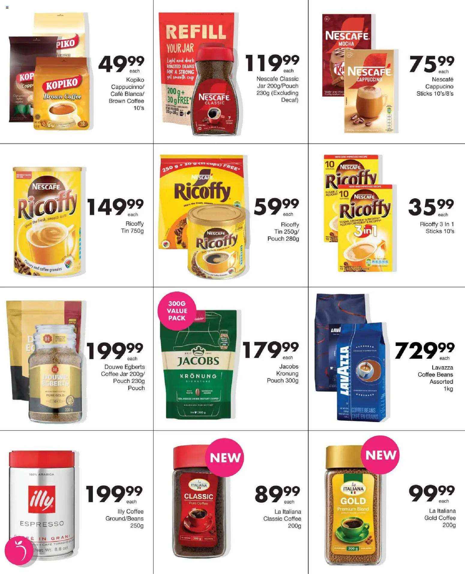 New Save catalogue – valid from 15/10/2026 | Page: 32 | Products: Coffee beans, Light, Coffee, Instant coffee