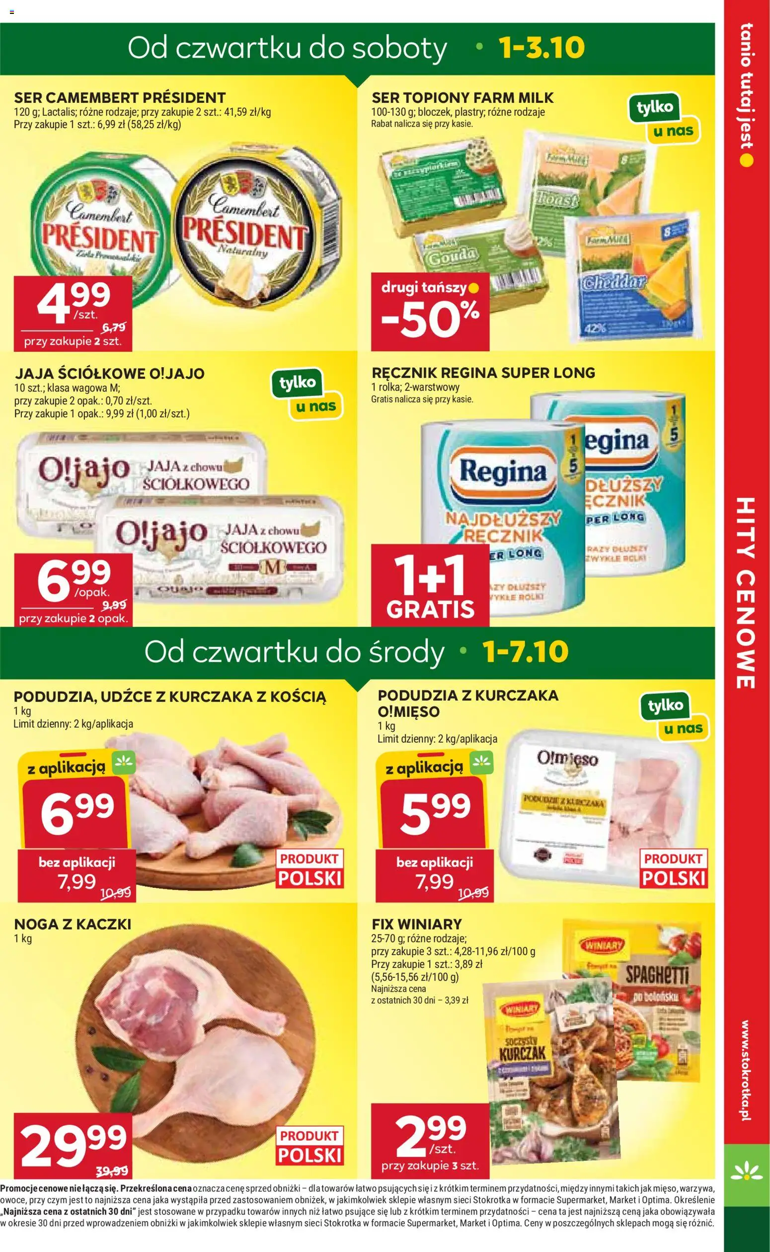 Stokrotka gazetka - Market od 01.10.2026 | Strona: 3 | Produkty: Ser topiony, Ser camembert, Stokrotka, Jaja